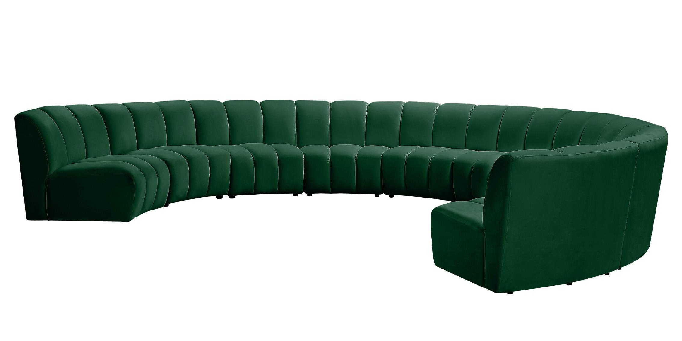

        
Meridian Furniture INFINITY 638Green-9PC Modular Sectional Sofa Green Velvet 753359803739
