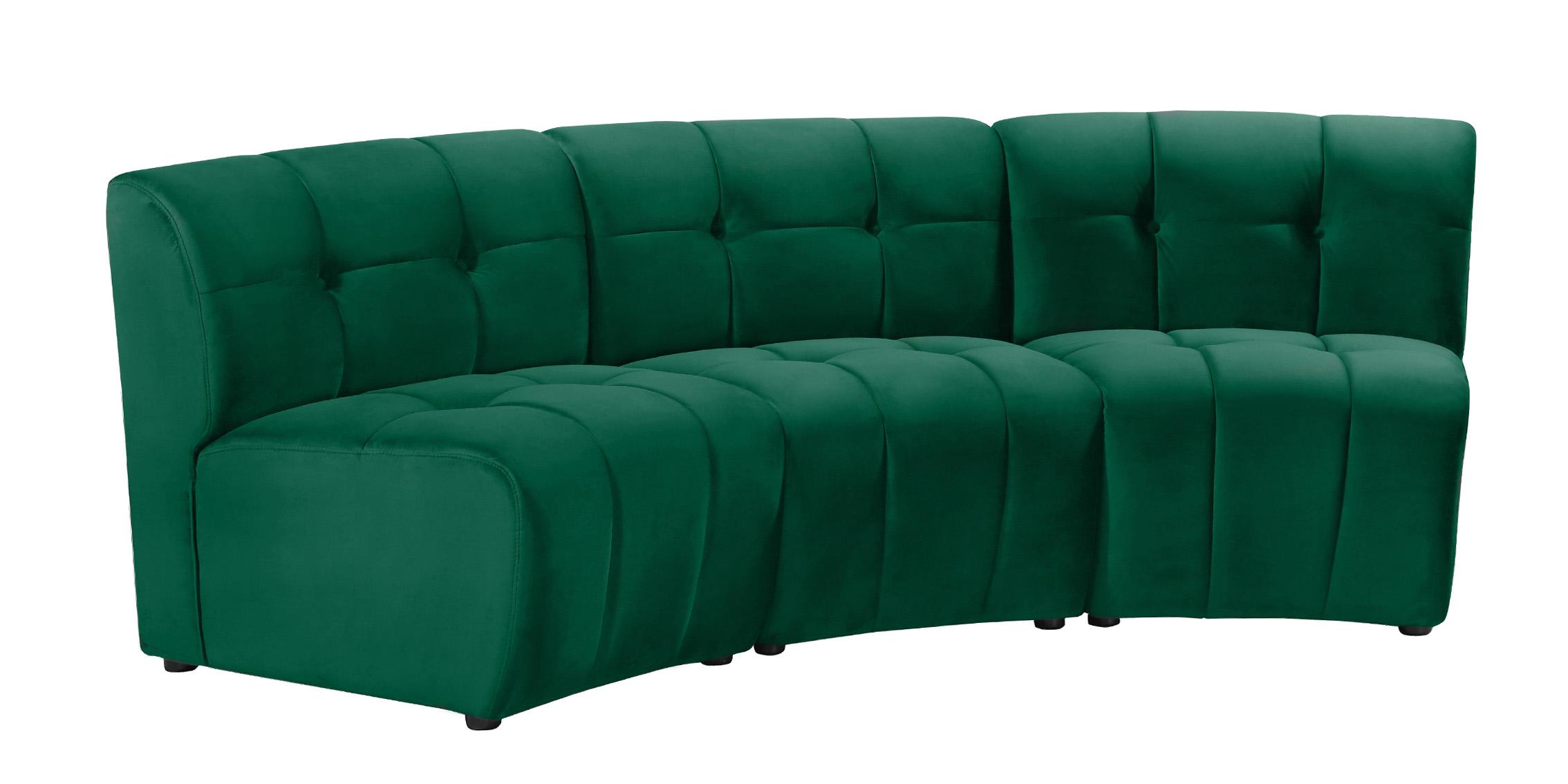 

        
Meridian Furniture LIMITLESS 645Green-3PC Modular Sectional Sofa Green Velvet 753359808260

