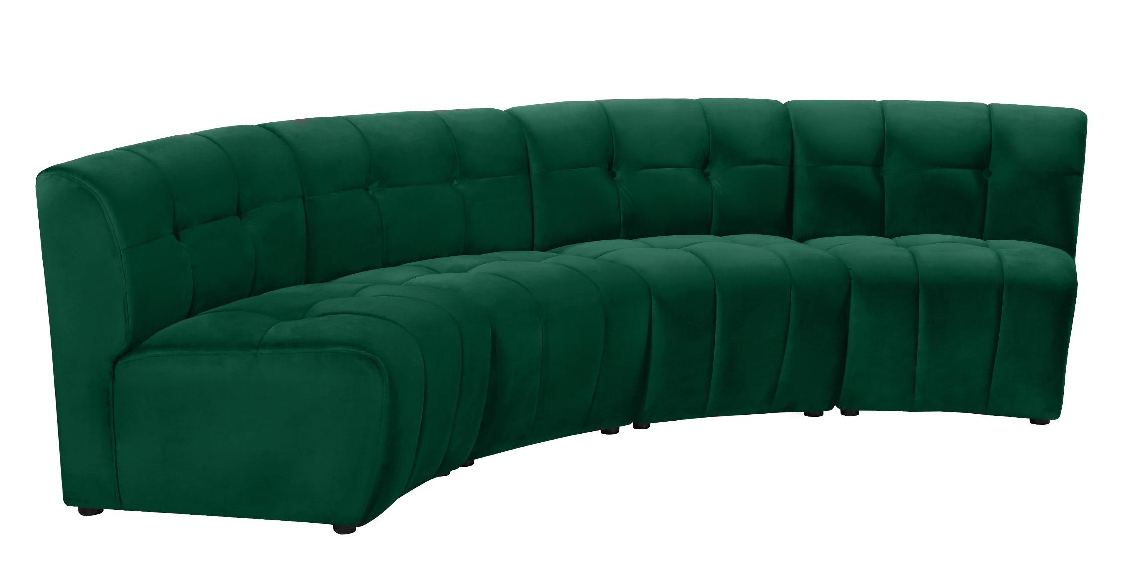 

        
Meridian Furniture LIMITLESS 645Green-4PC Modular Sectional Sofa Green Velvet 753359808277
