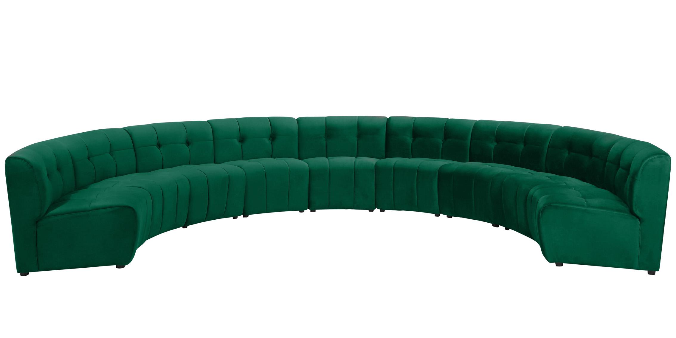 

        
Meridian Furniture LIMITLESS 645Green-9PC Modular Sectional Sofa Green Velvet 753359808321
