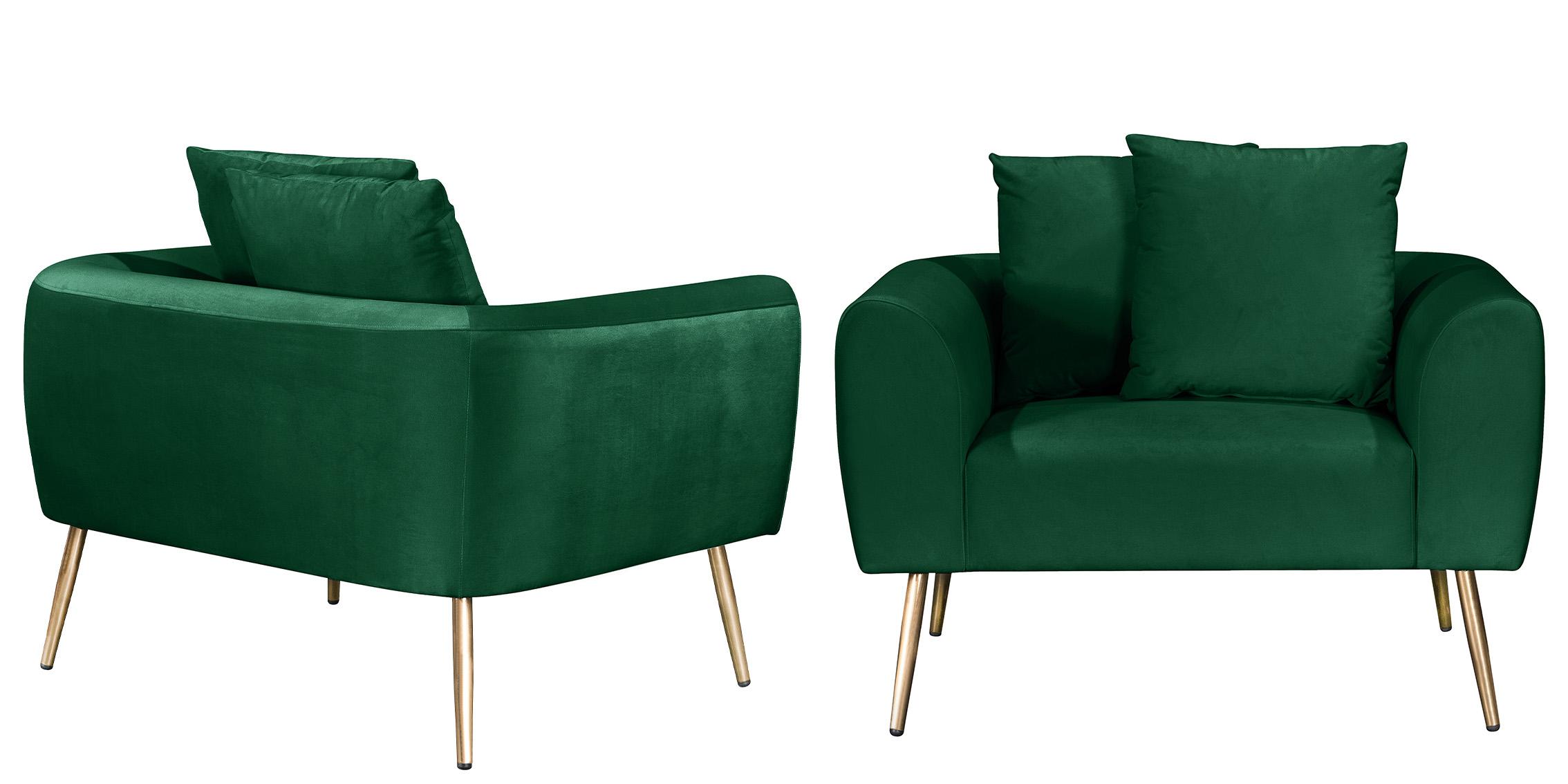 

    
GREEN Velvet Arm Chair Set 2Pcs Quinn 639Green-CMERIDIAN Contemporary Modern
