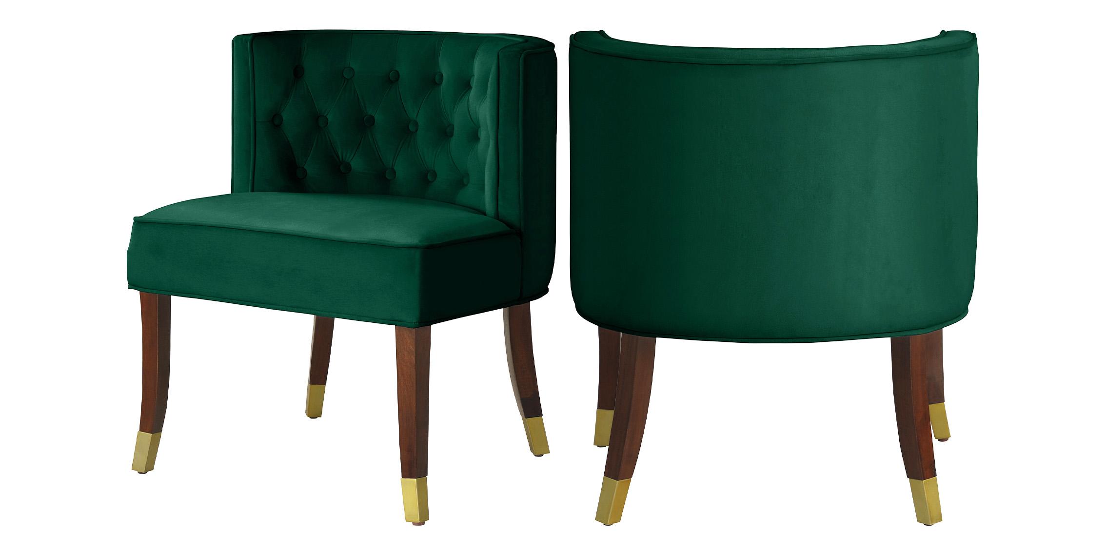 

        
Meridian Furniture PERRY 933Green-C Dining Chair Set Espresso/Green Velvet 753359804972
