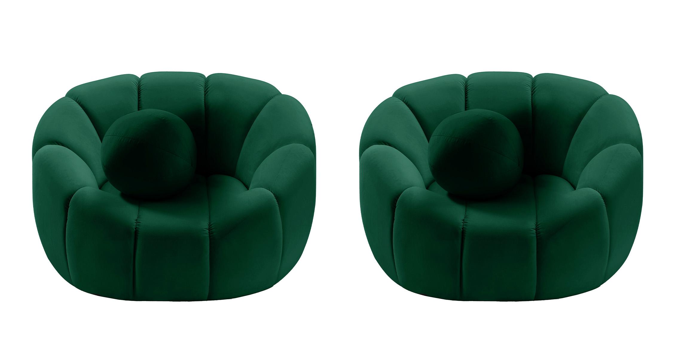 

    
GREEN Velvet Channel Tufted Chair Set 2Pcs ELIJAH 613Green-C Meridian Modern
