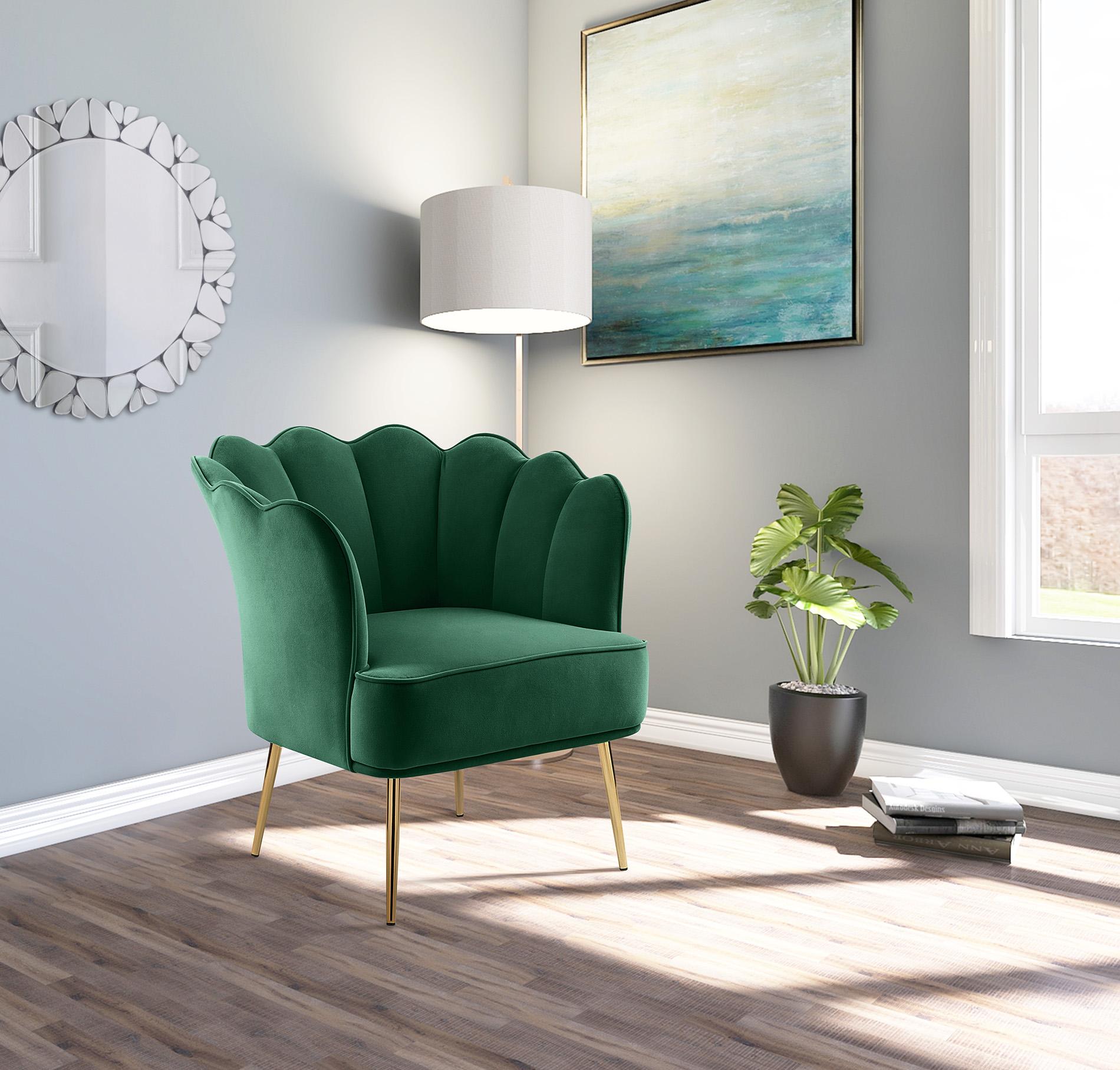 

    
Meridian Furniture JESTER 516Green Accent Chair Set Green/Gold 516Green-Set-2
