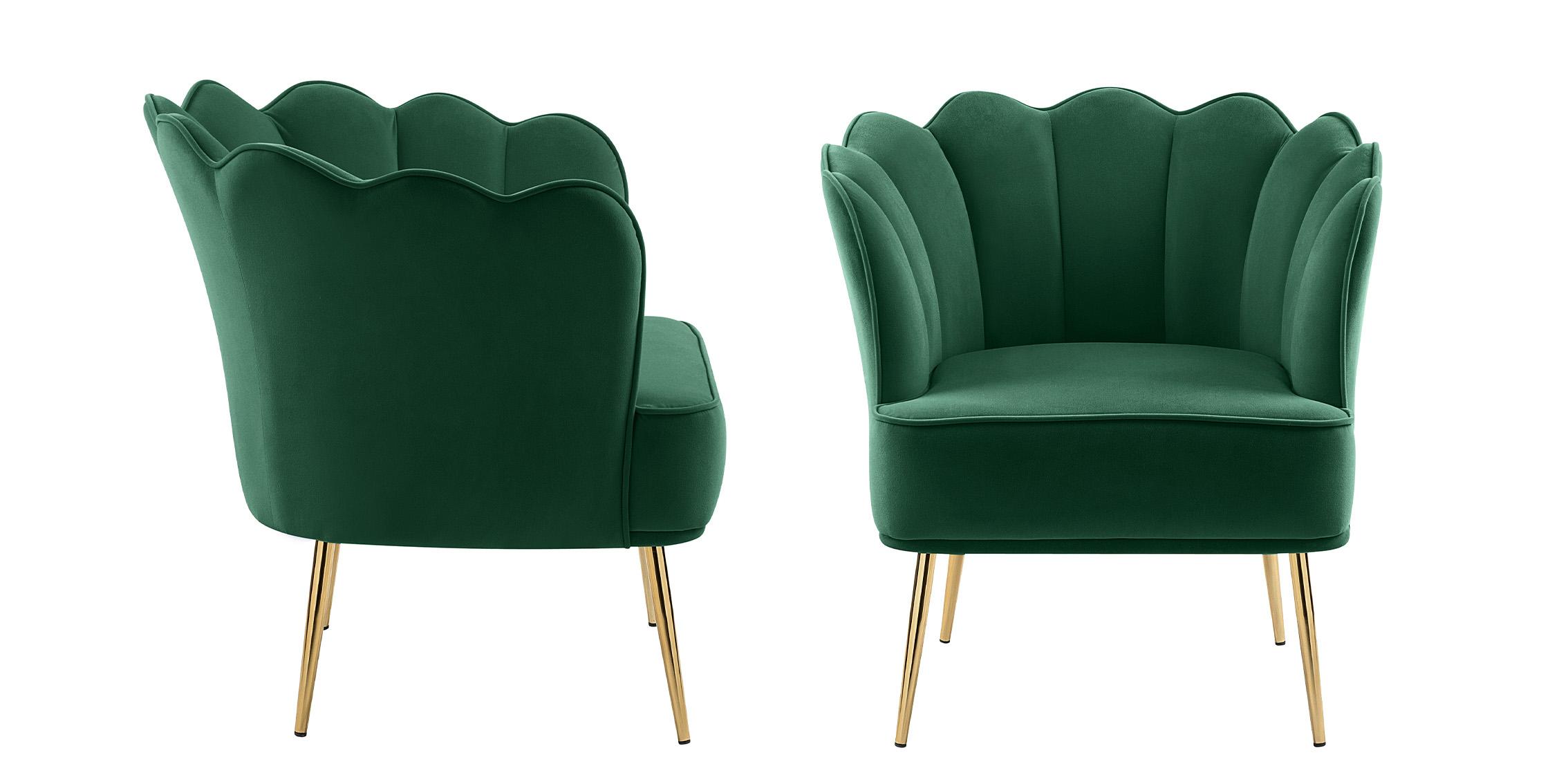 

    
Green Velvet Channel Tufted Chair Set 2Pcs JESTER 516Green Meridian Contemporary

