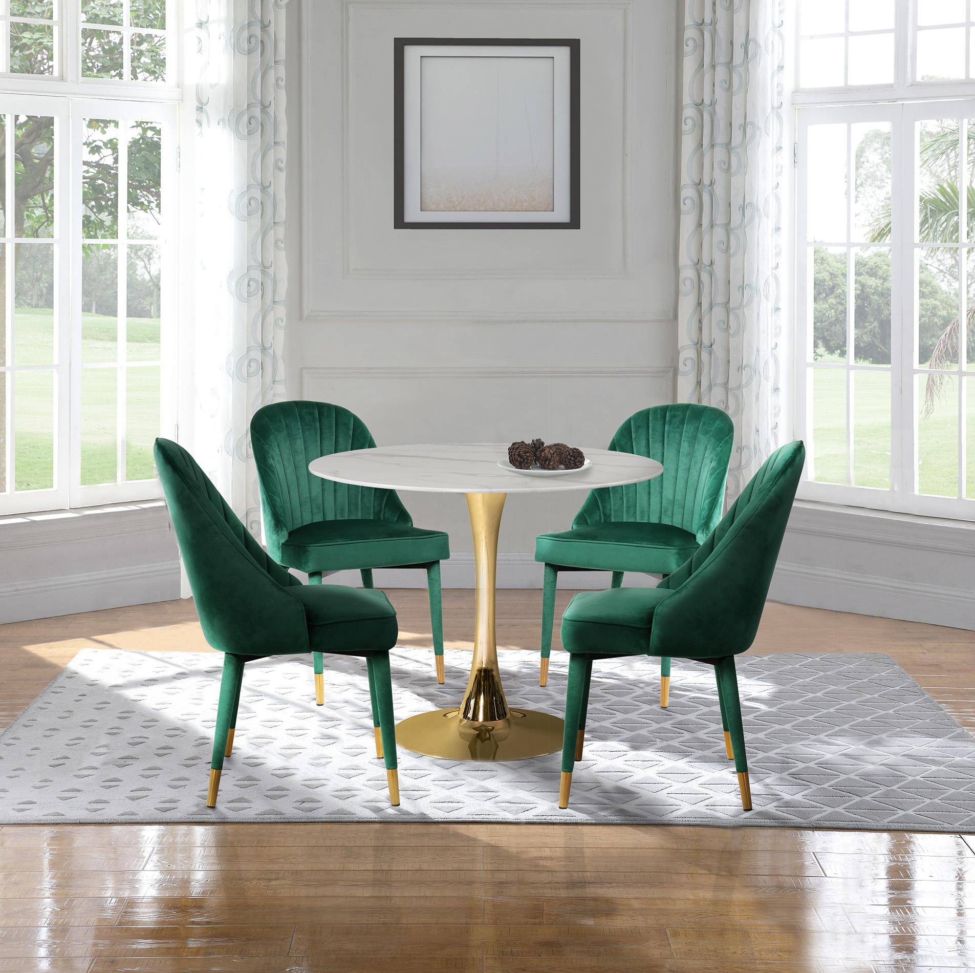 

        
Meridian Furniture BELLE 811Green-C Dining Chair Set Green Velvet 094308257099
