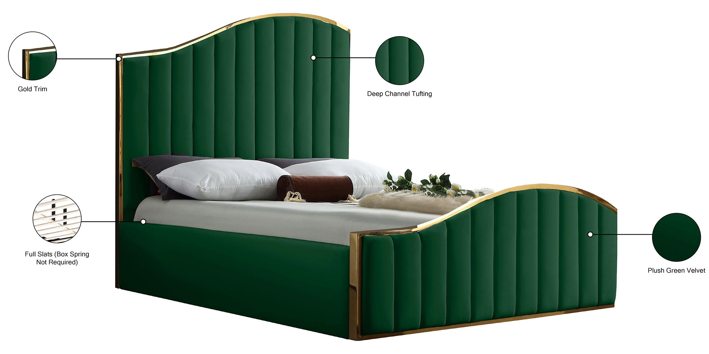 

        
Meridian Furniture JOLIE JolieGreen-K Platform Bed Green Velvet 70483140164

