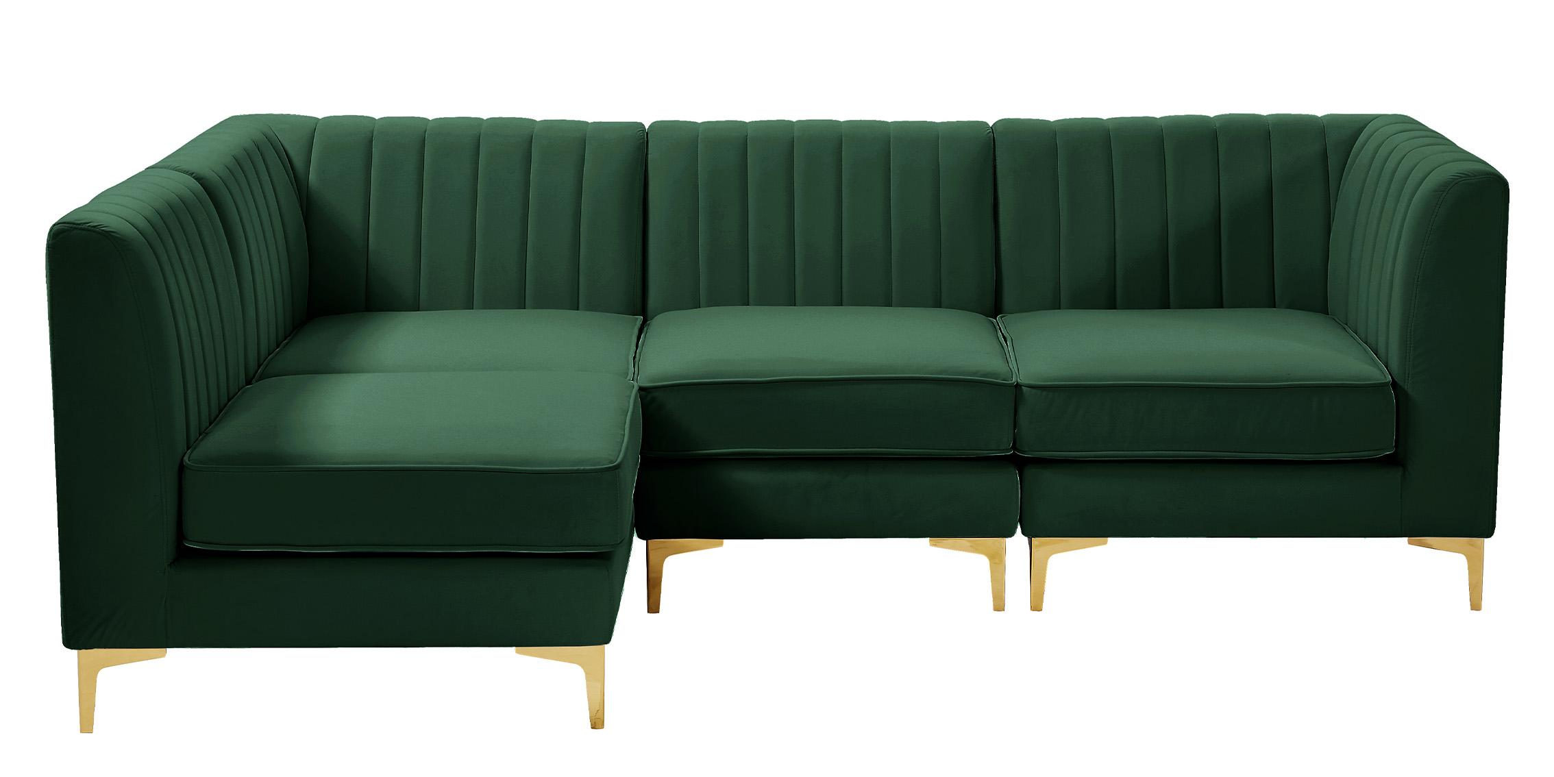 

        
Meridian Furniture ALINA 604Green-Sec4A Modular Sectional Sofa Green Velvet 94308259086
