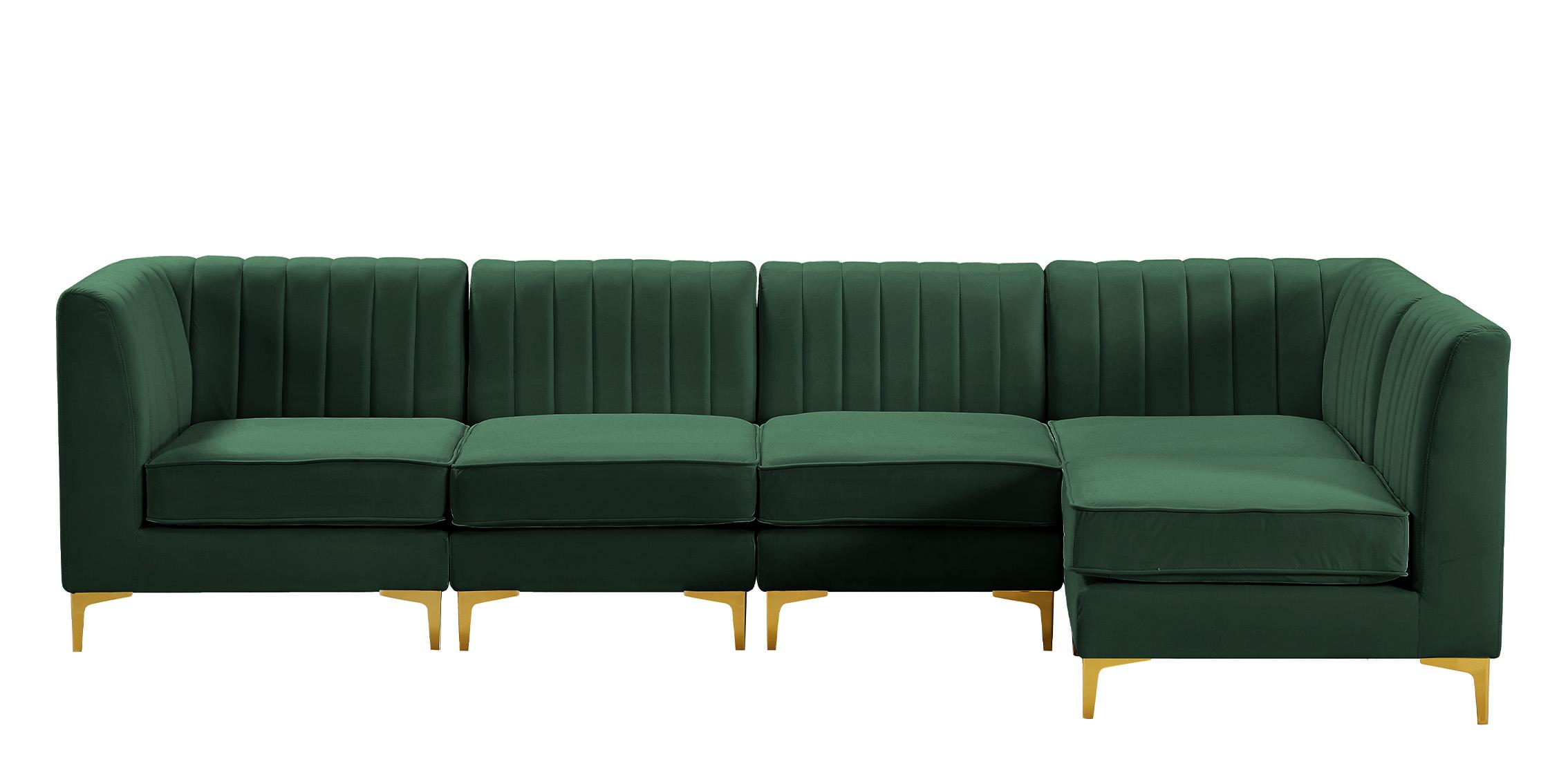 

        
Meridian Furniture ALINA 604Green-Sec5B Modular Sectional Sofa Green Velvet 94308259109
