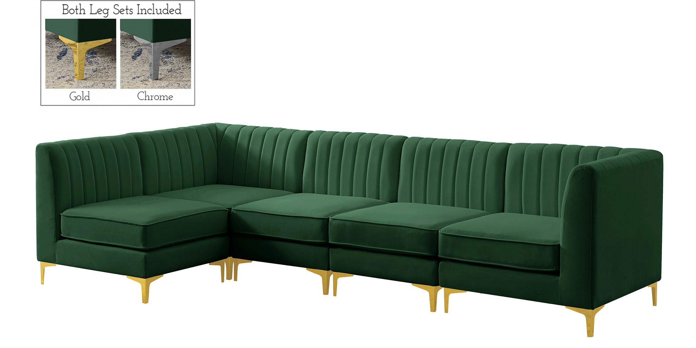 

    
Meridian Furniture ALINA 604Green-Sec5B Modular Sectional Sofa Green 604Green-Sec5B
