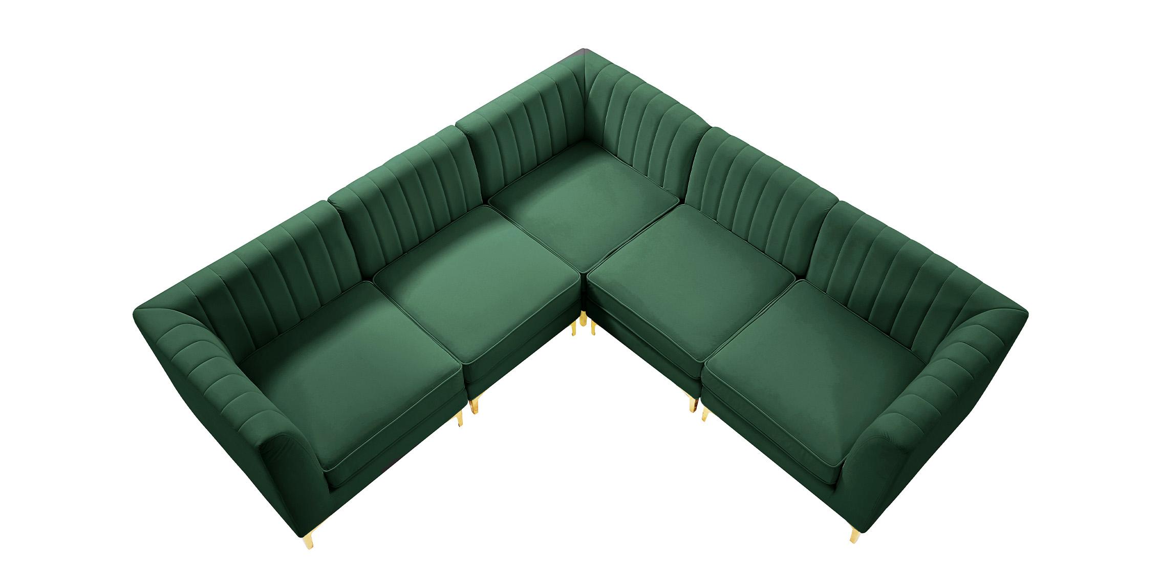 

    
604Green-Sec5C Meridian Furniture Modular Sectional Sofa
