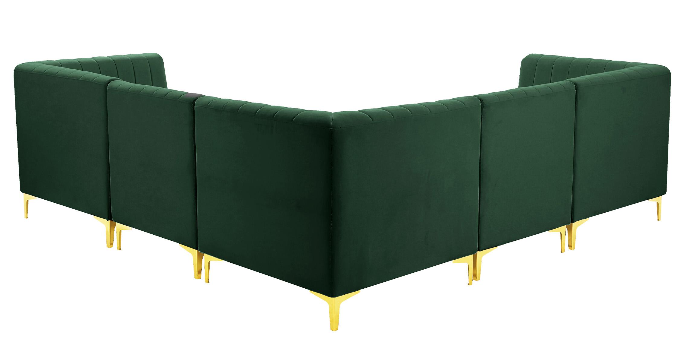 

        
Meridian Furniture ALINA 604Green-Sec5C Modular Sectional Sofa Green Velvet 94308259116
