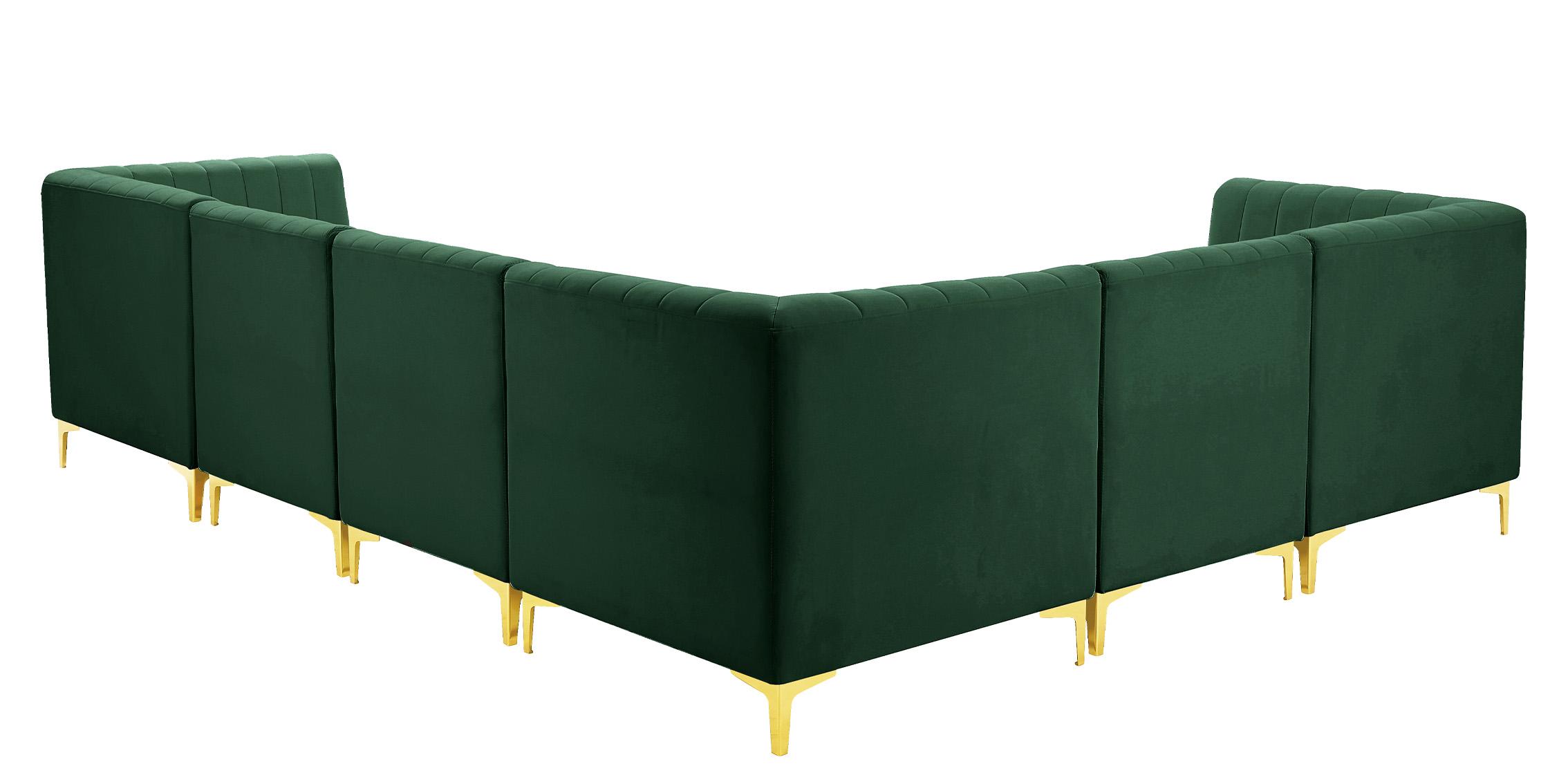 

        
Meridian Furniture ALINA 604Green-Sec6A Modular Sectional Sofa Green Velvet 94308259123
