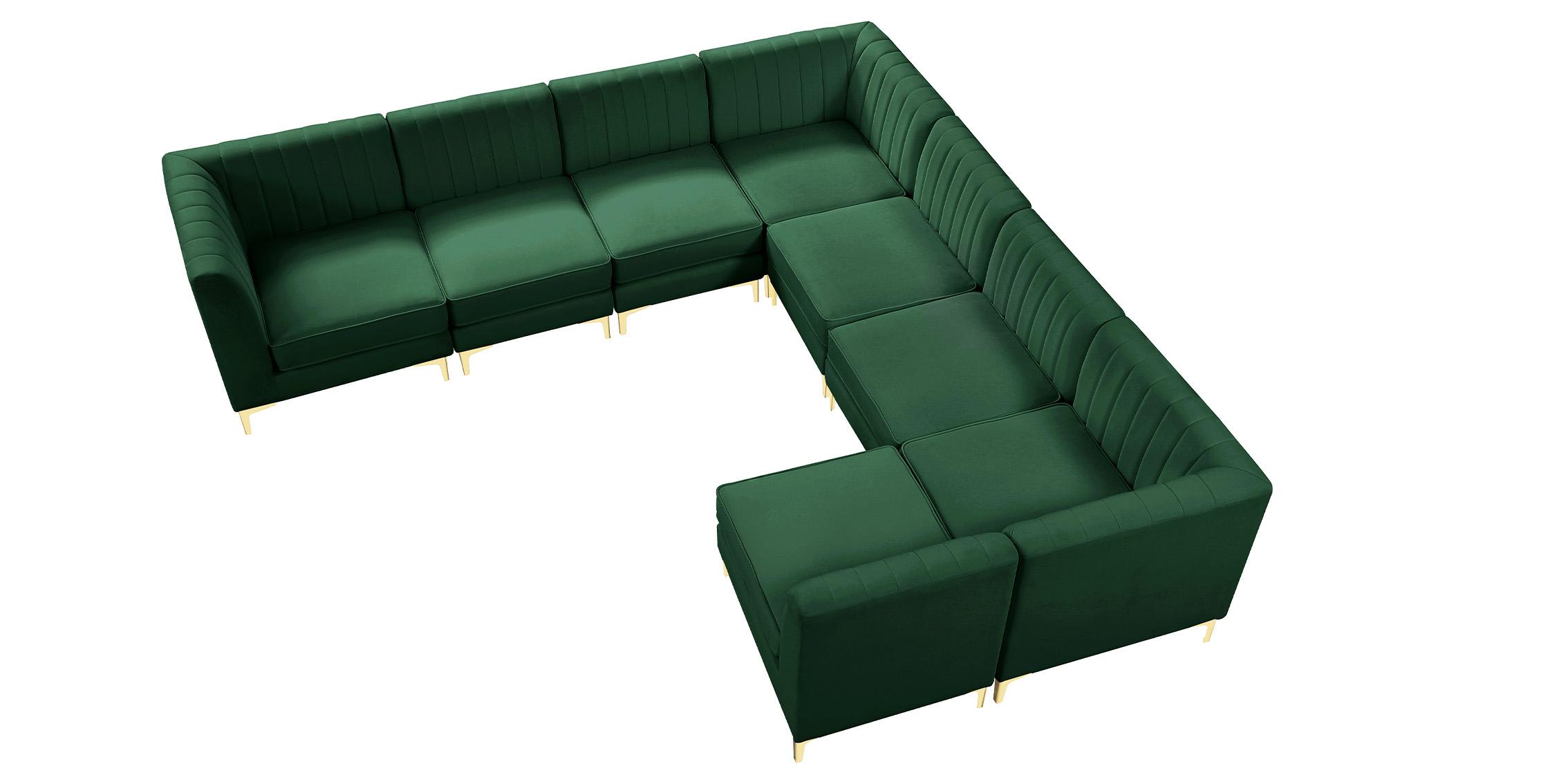 

        
Meridian Furniture ALINA 604Green-Sec8A Modular Sectional Sofa Green Velvet 94308259154
