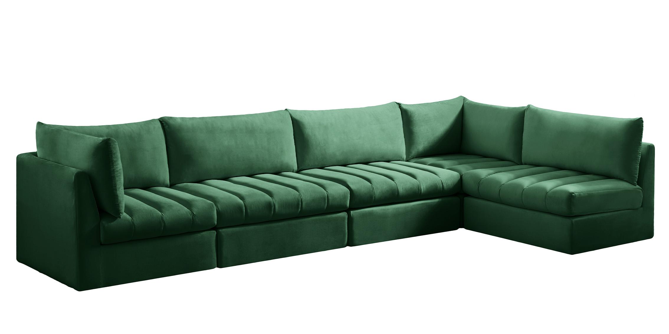 Meridian Furniture JACOB 649Green-Sec5A Modular Sectional Sofa