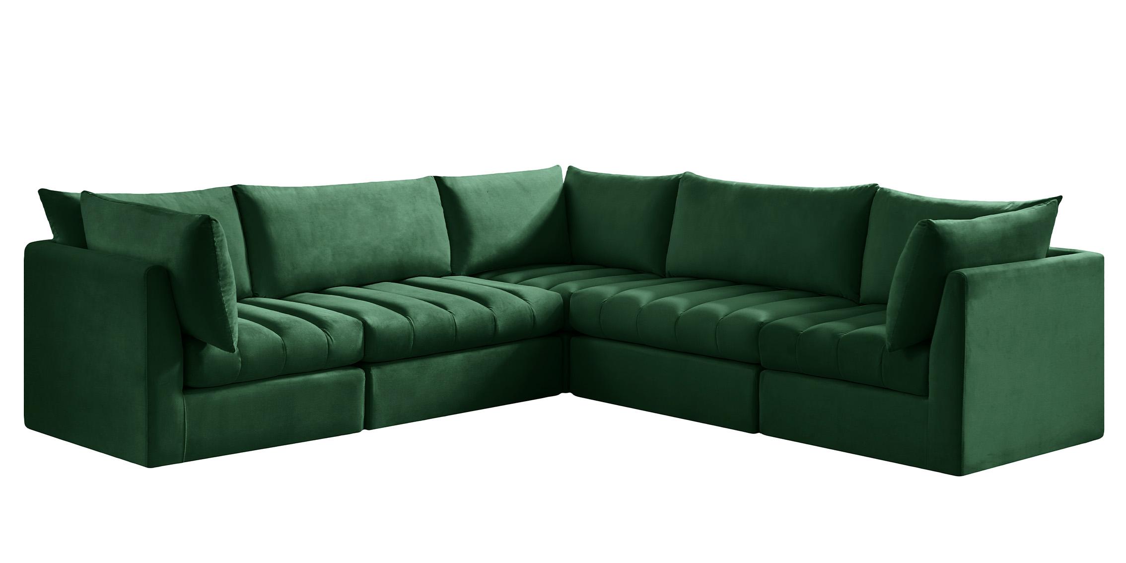 Meridian Furniture JACOB 649Green-Sec5C Modular Sectional Sofa