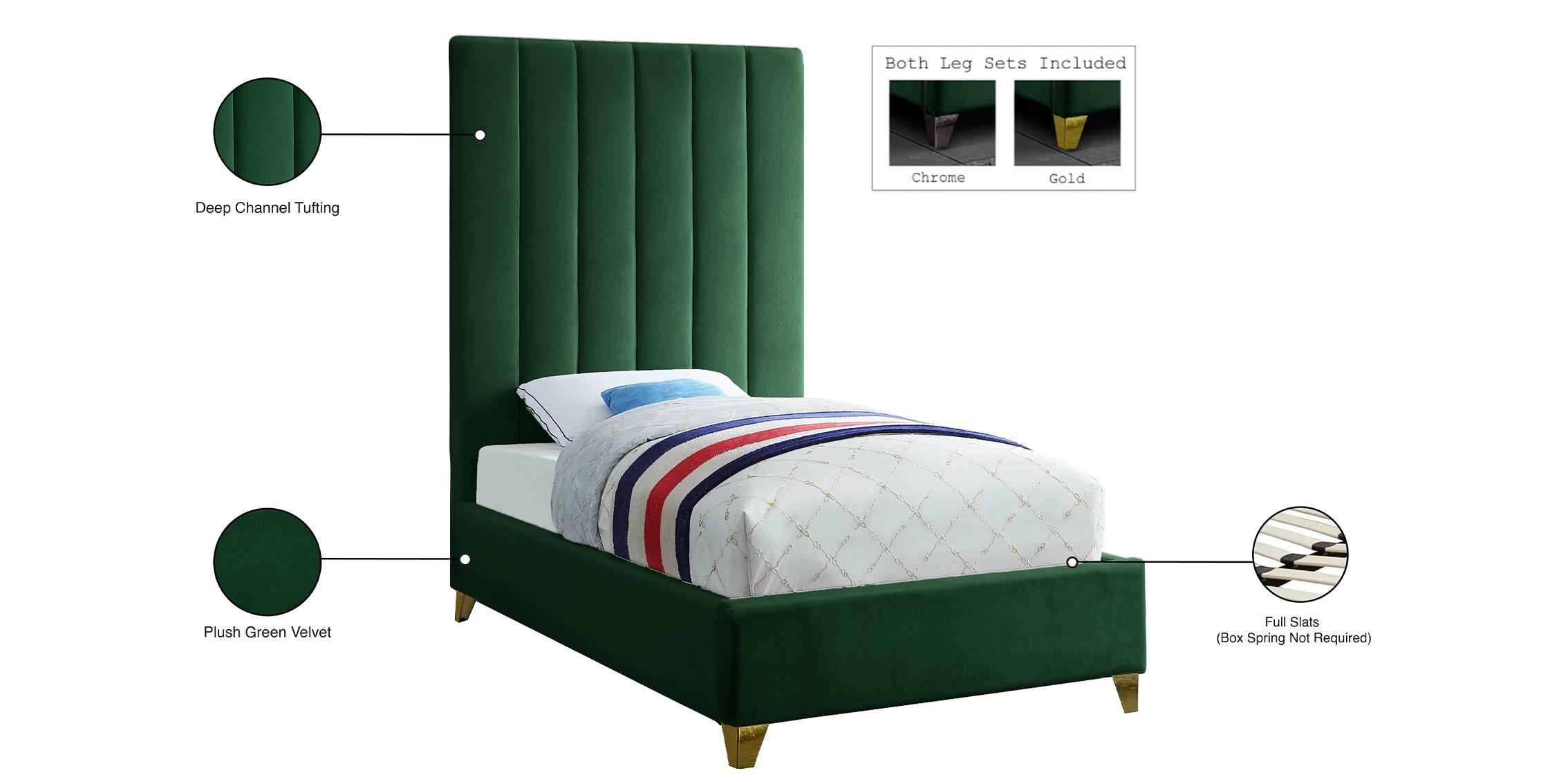 

        
Meridian Furniture VIA ViaGreen-T Platform Bed Green Velvet 704831403442
