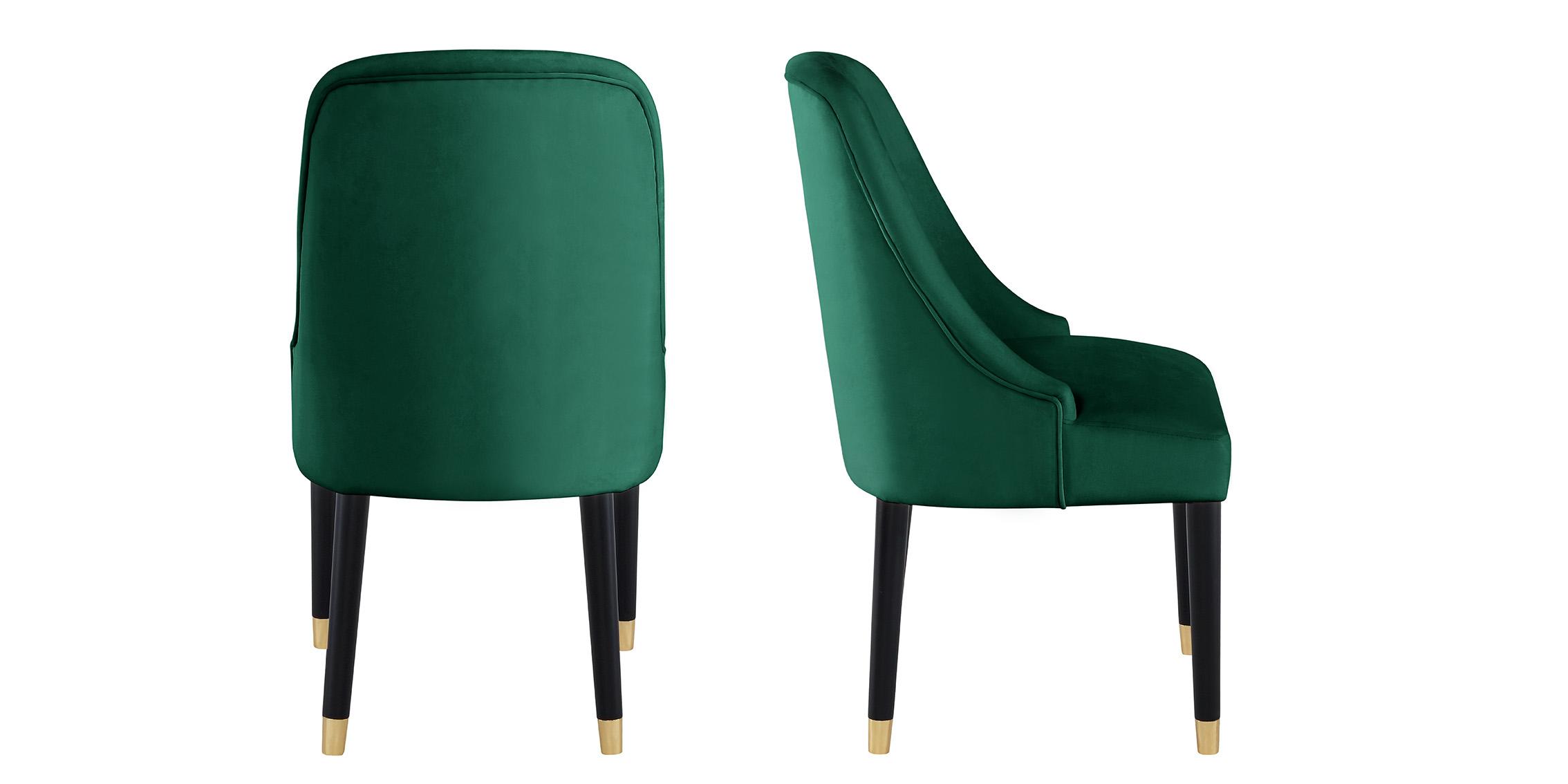 

    
Green Velvet Dining Chair Set 2Pcs OMNI 923Green-C Meridian Contemporary Modern
