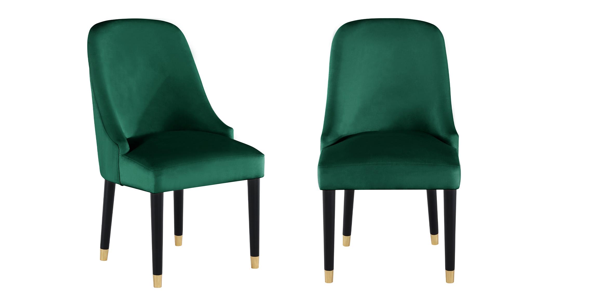 Contemporary, Modern Dining Chair Set OMNI 923Green-C 923Green-C in Green Velvet