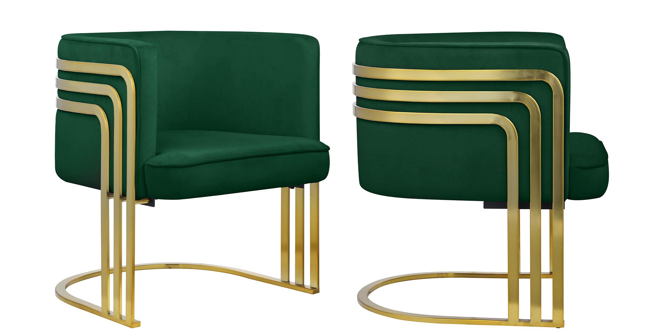

    
533Green Green Velvet & Gold Accent Chair RAYS 533Green Meridian Contemporary Modern
