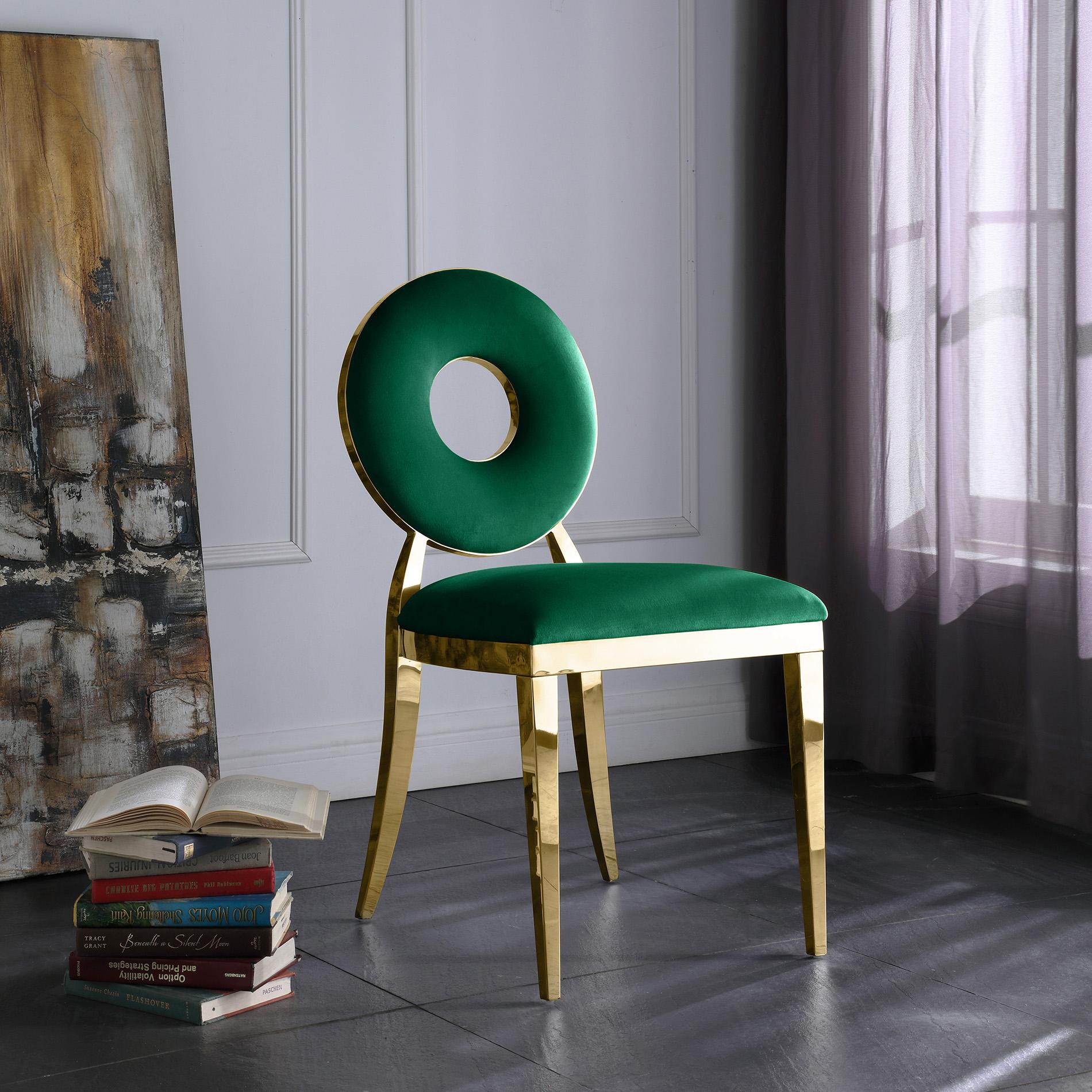 

    
Green Velvet & Gold Steel Chair Set 2Pcs CAROUSEL 858Green-C Meridian Modern
