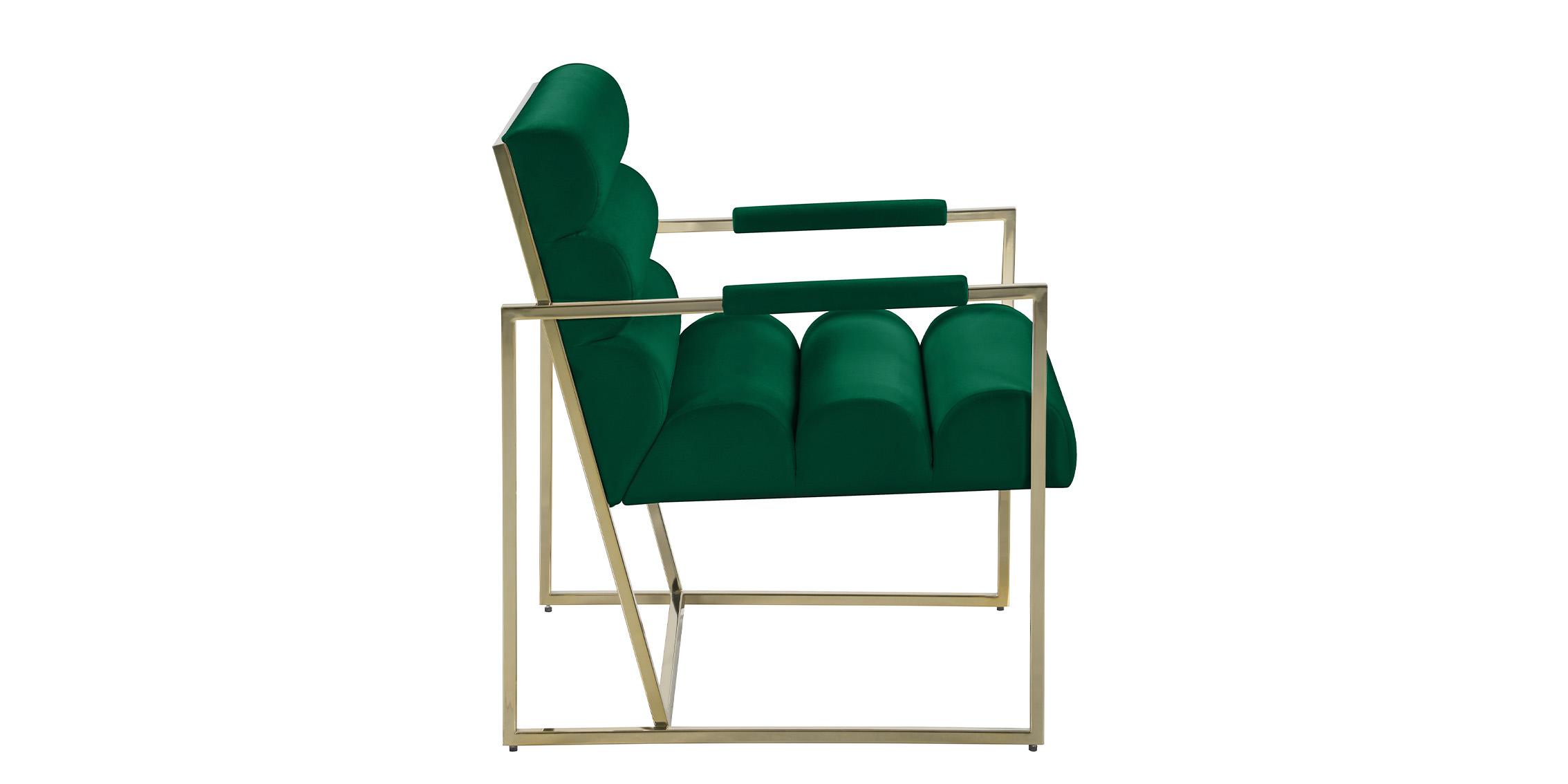 

        
Meridian Furniture WAYNE 526Green Accent Chair Set Green/Gold Velvet 753359806440
