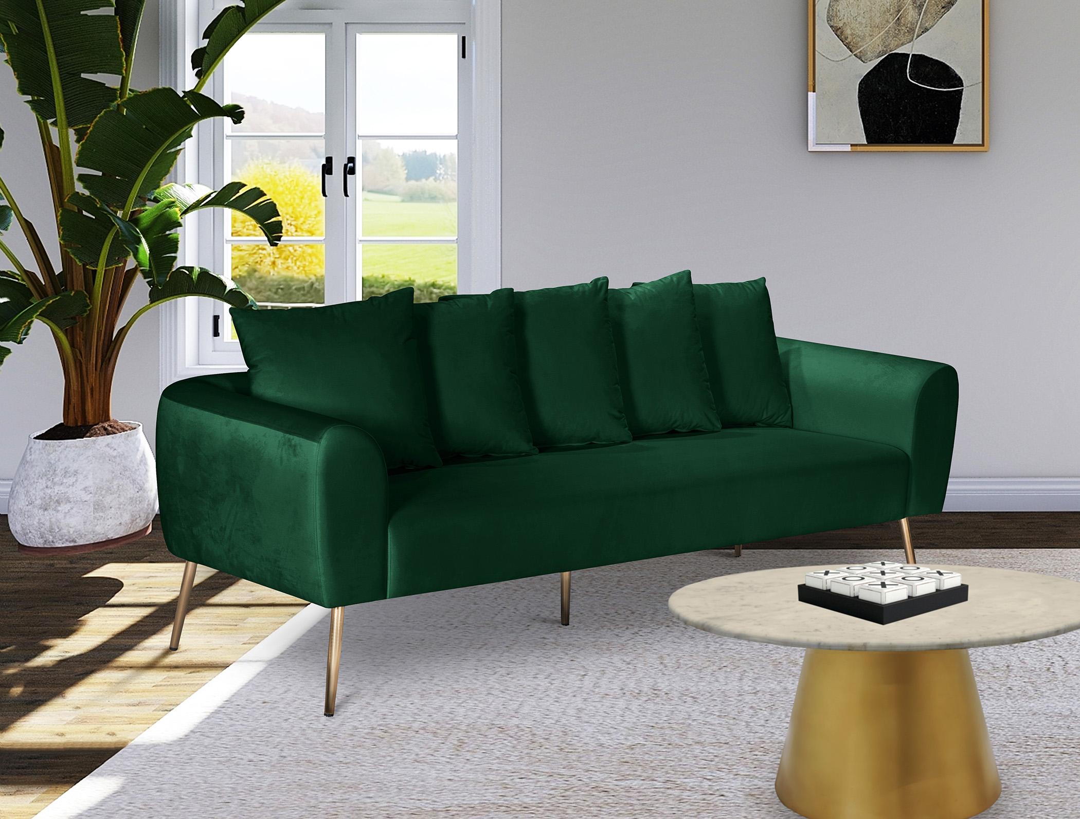 

    
GREEN Velvet Quinn Sofa MERIDIAN Contemporary Modern Mid-Century
