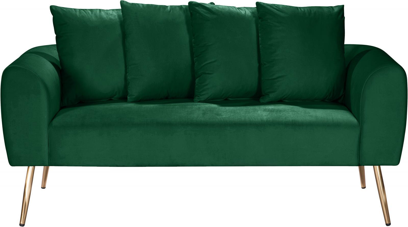 

    
 Order  GREEN Velvet Quinn Sofa Set 3Pcs MERIDIAN Contemporary Modern Mid-Century

