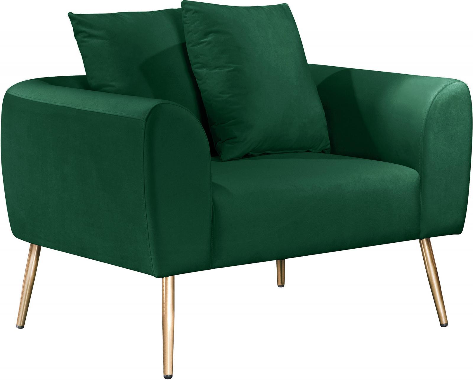 

    
 Shop  GREEN Velvet Quinn Sofa Set 3Pcs MERIDIAN Contemporary Modern Mid-Century
