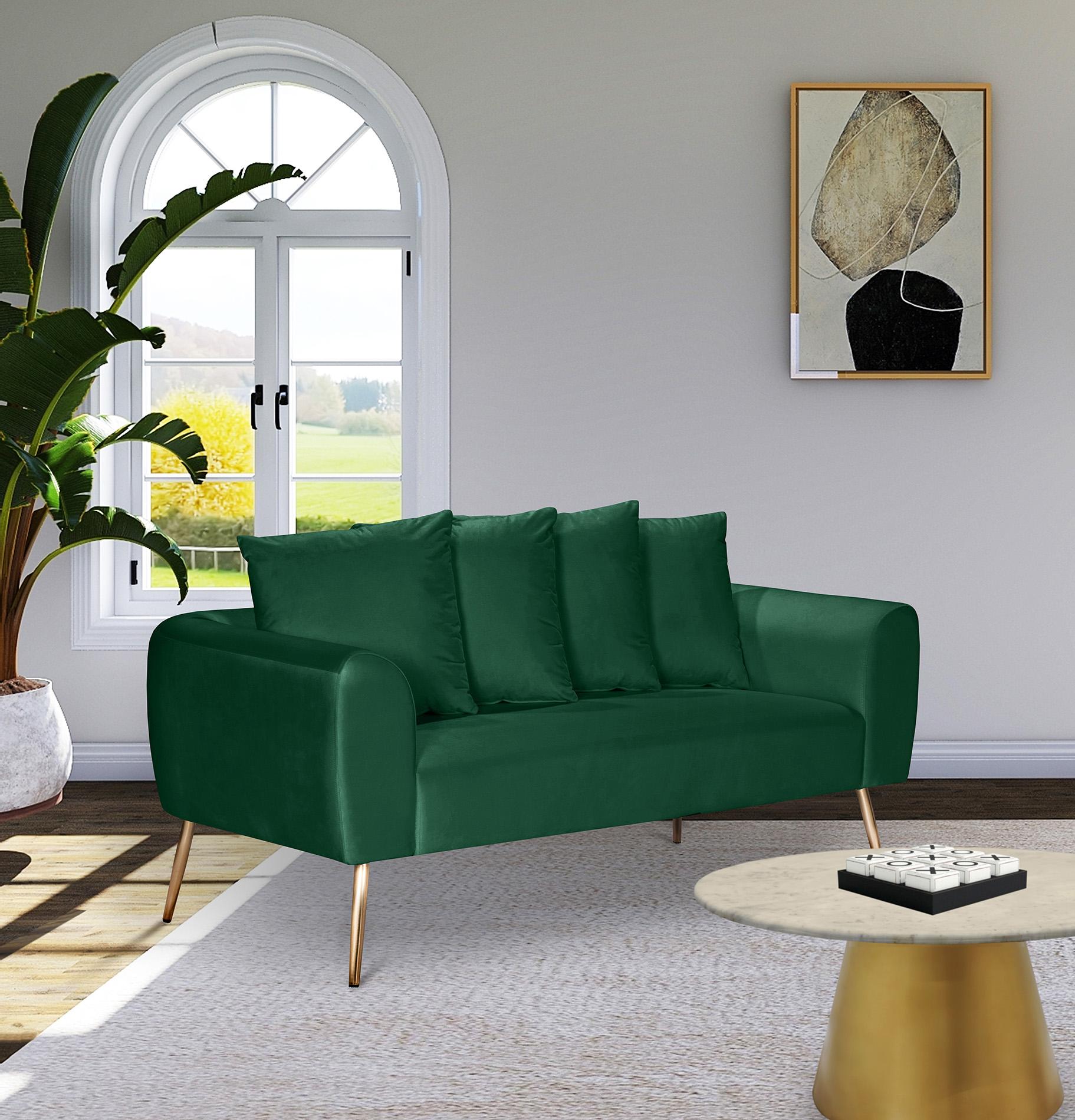 

    
Meridian Furniture Quinn Sofa Set Green 639Green-SLC
