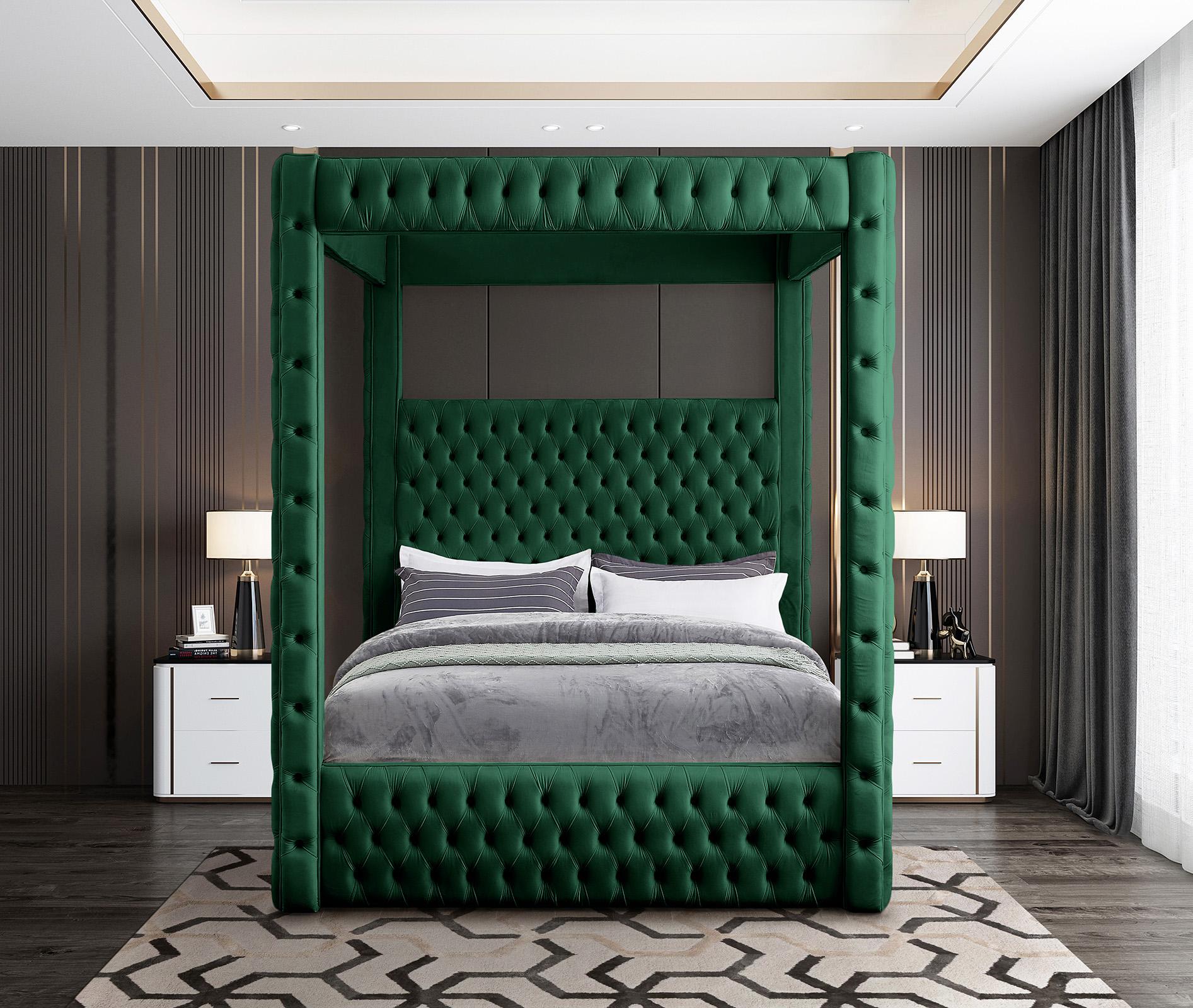 

    
Meridian Furniture ROYAL RoyalGreen-K Canopy Bed Green RoyalGreen-K

