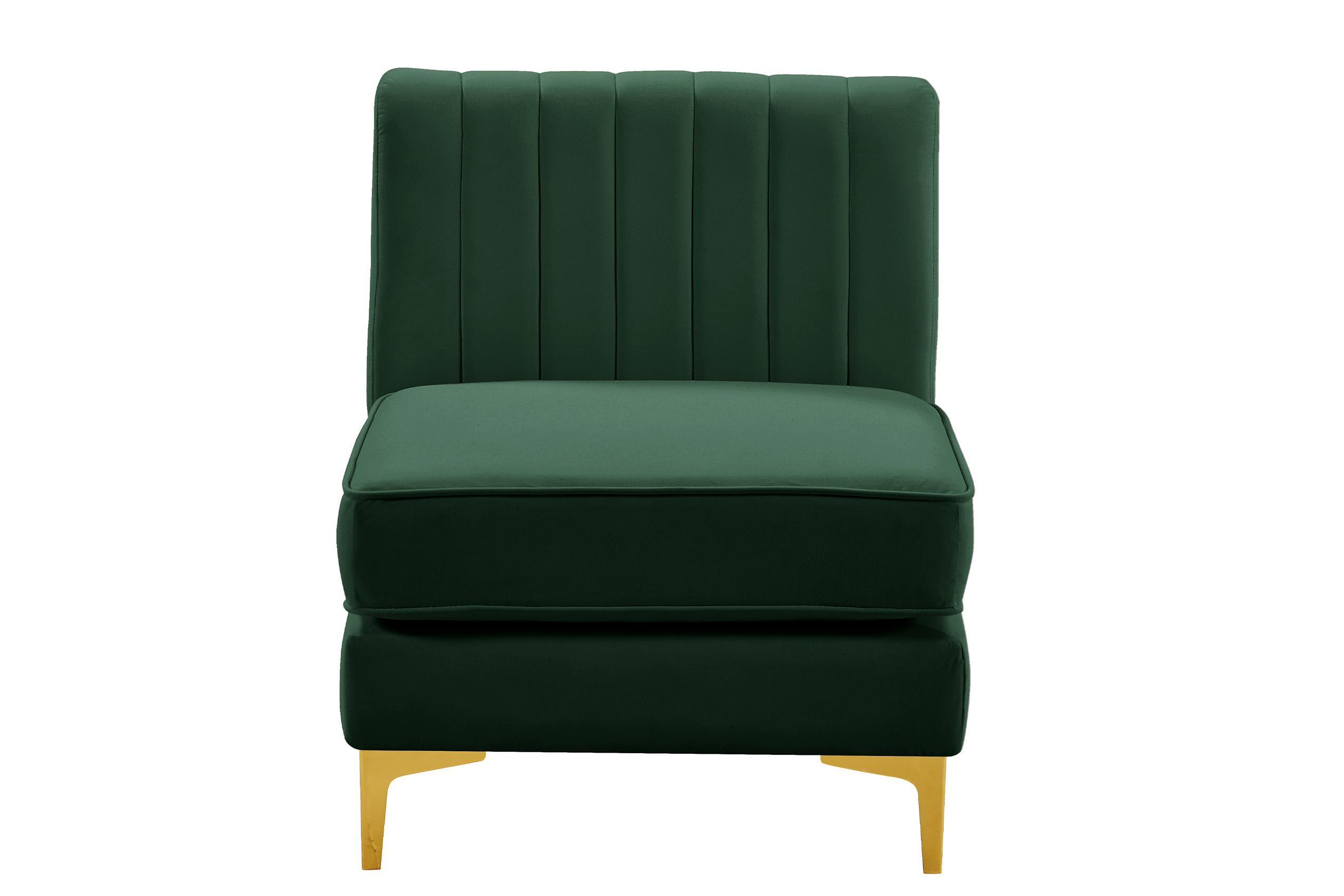 

        
Meridian Furniture ALINA 604Green-Armless Modular Armless Chair Green Velvet 94308256856
