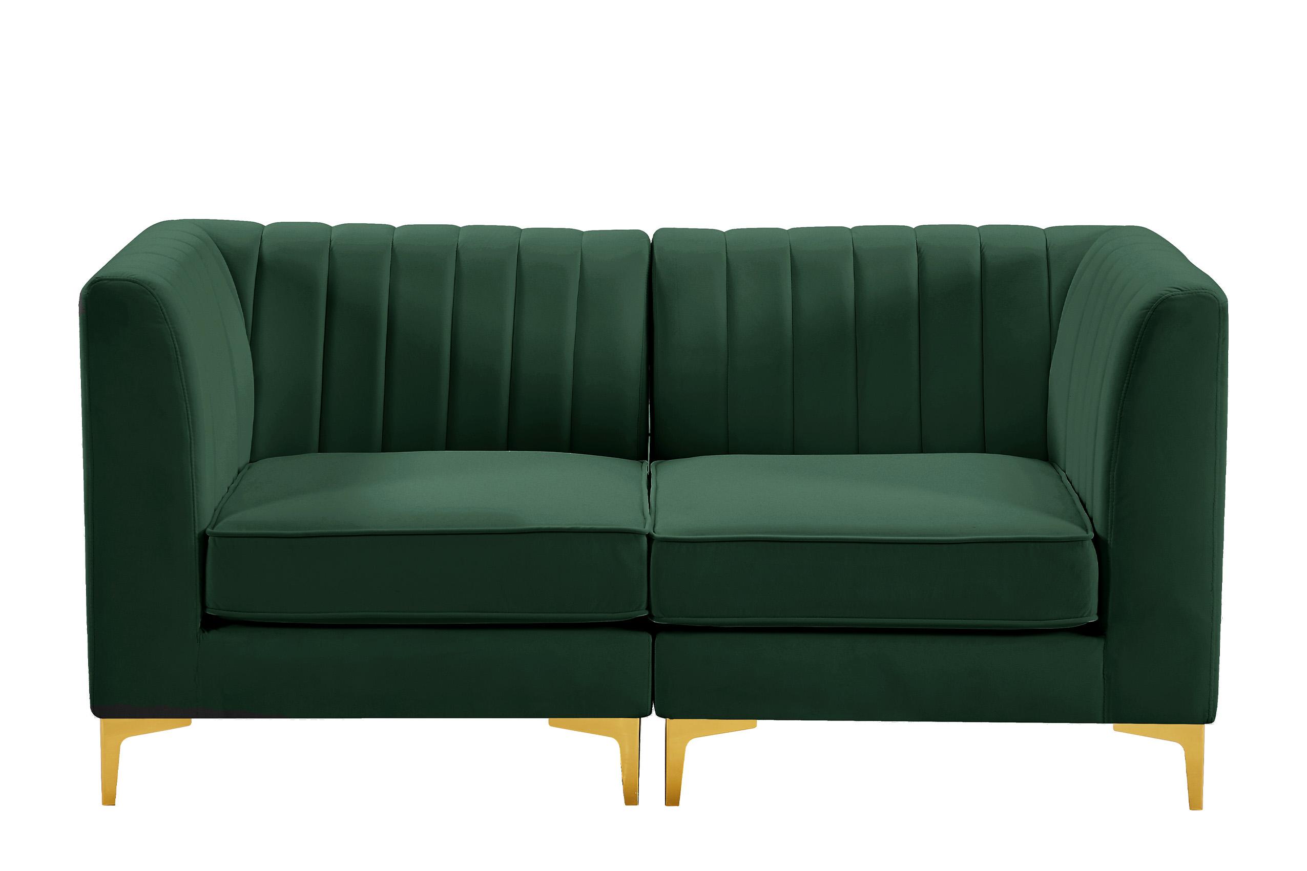 

        
Meridian Furniture ALINA 604Green-S67 Modular Sectional Sofa Green Velvet 94308259055

