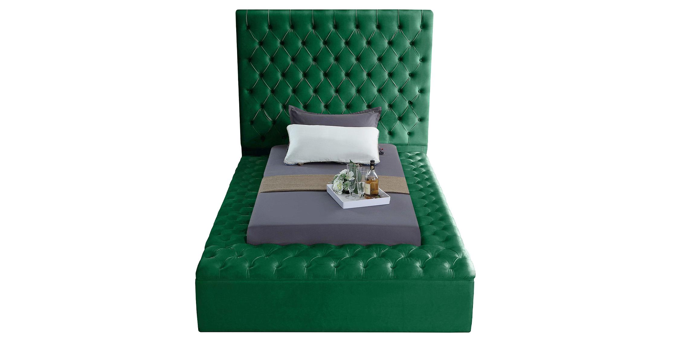 

        
704831404241Green Velvet Tufted Storage Twin Bed BLISS Meridian Contemporary Modern

