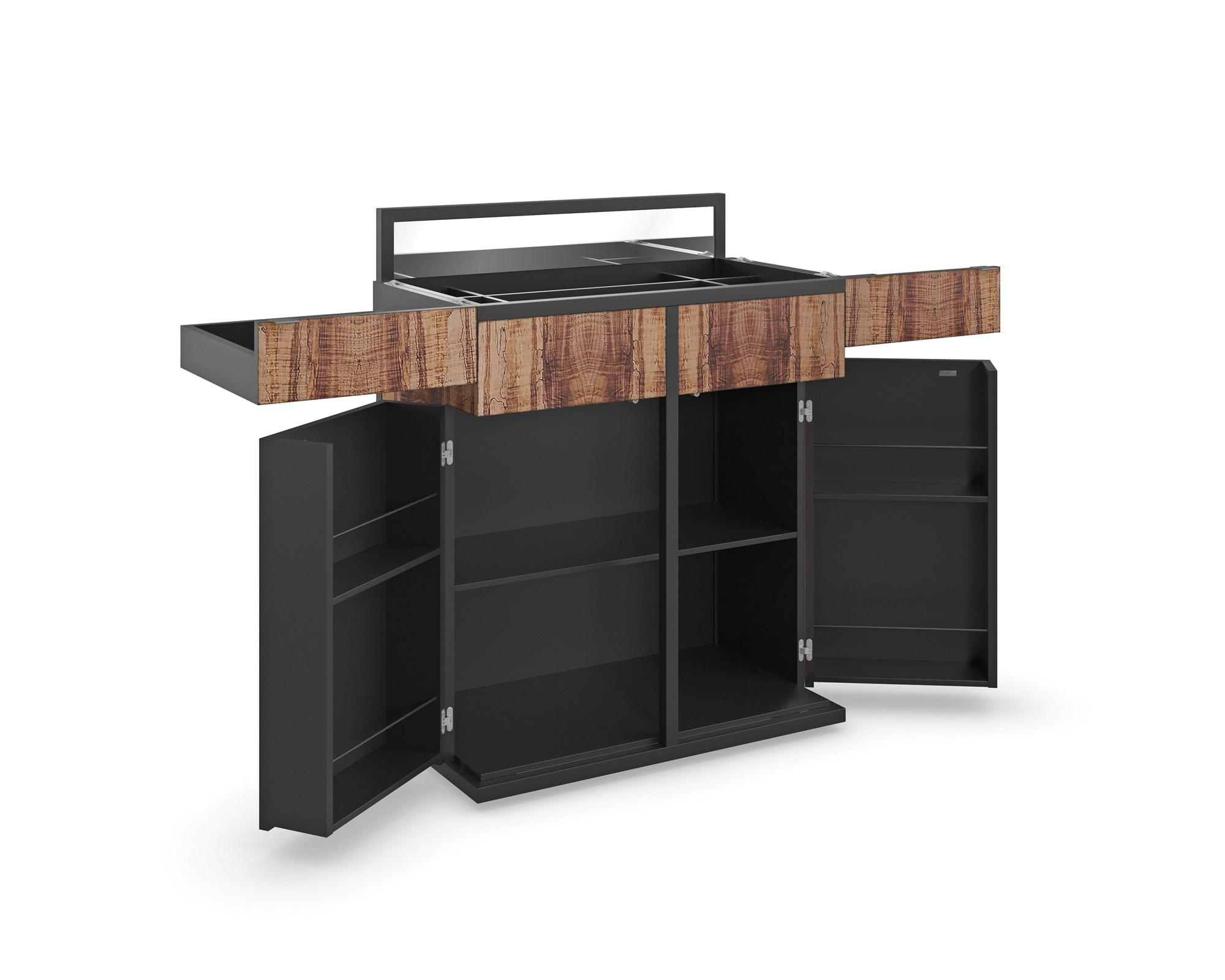 

    
Greenway & Naturally Organic Finish Transformer Bar Cabinet TOP SHELF BAR by Caracole
