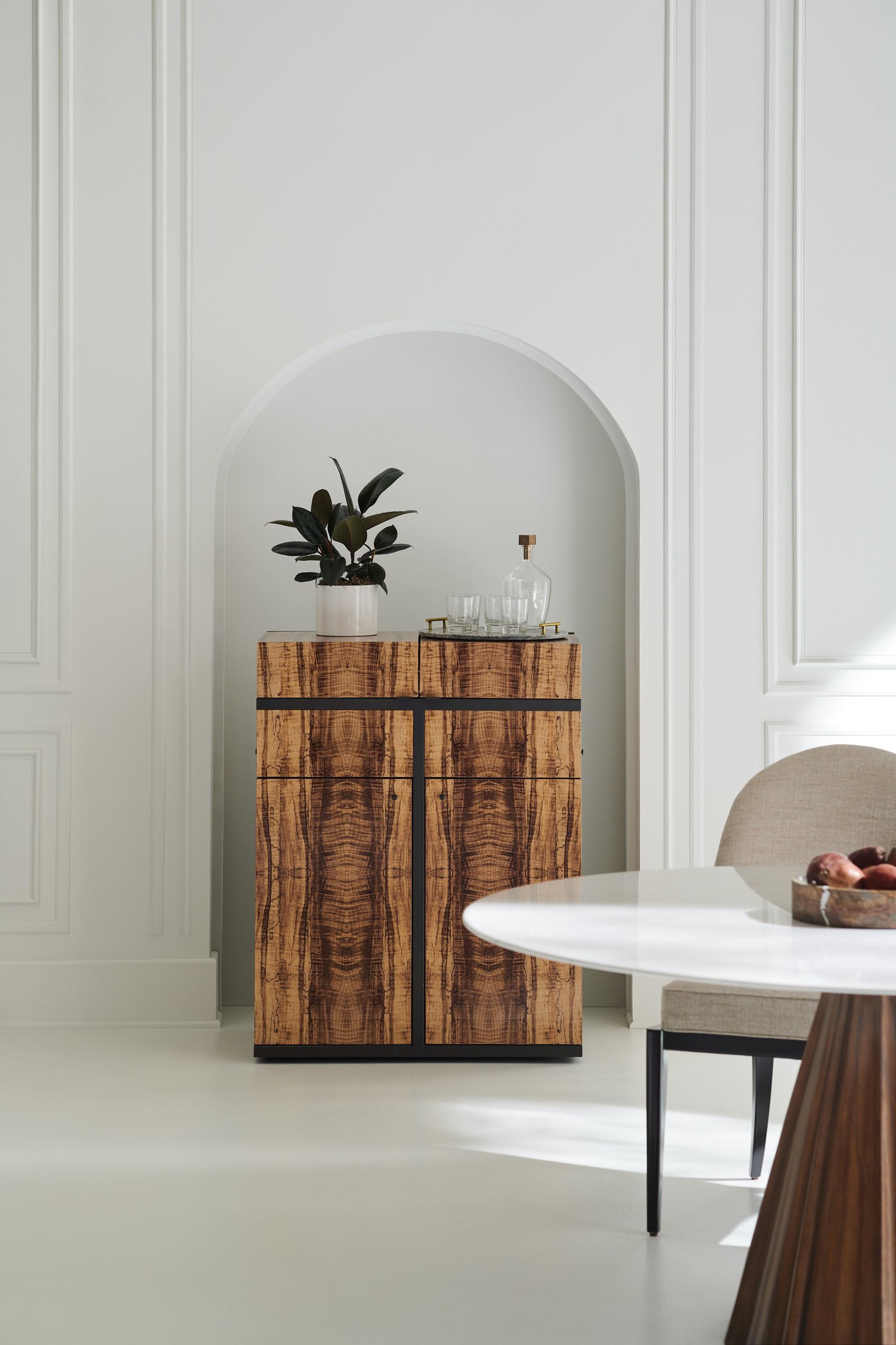 

    
 Order  Greenway & Naturally Organic Finish Transformer Bar Cabinet TOP SHELF BAR by Caracole
