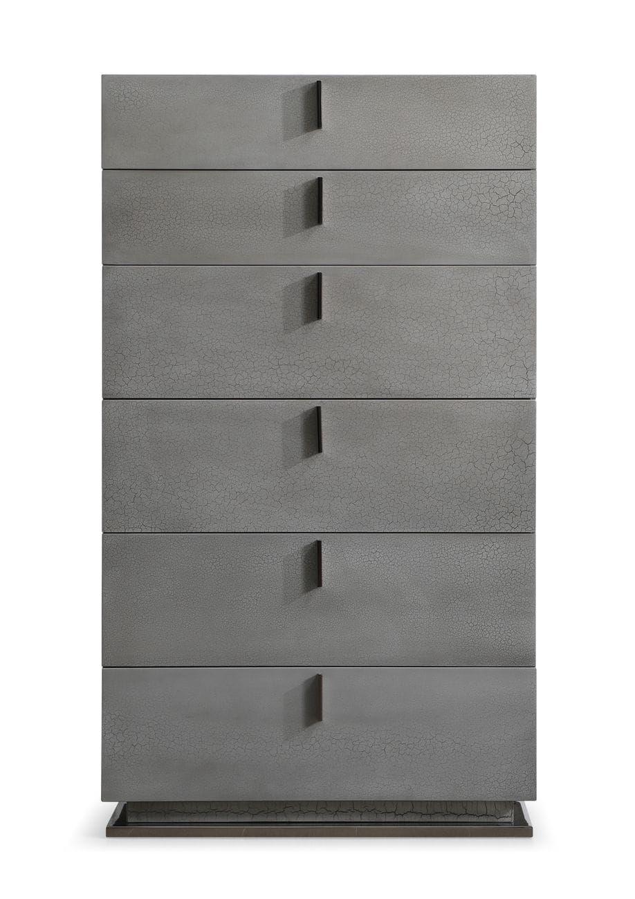 

    
 Photo  Grey & Black Stainless Steel Queen Panel Bedroom Set 6Pcs by VIG Modrest Buckley
