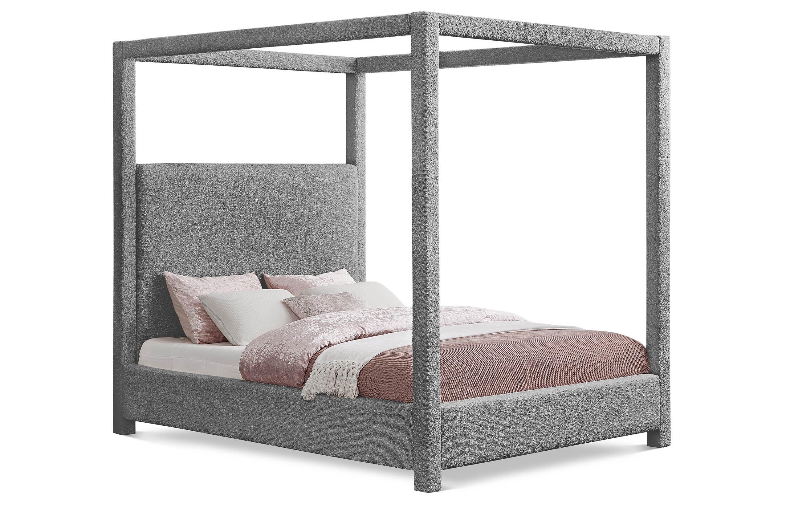 

    
Grey Boucle Canopy Queen Bed EdenGrey-Q Meridian Modern Contemporary
