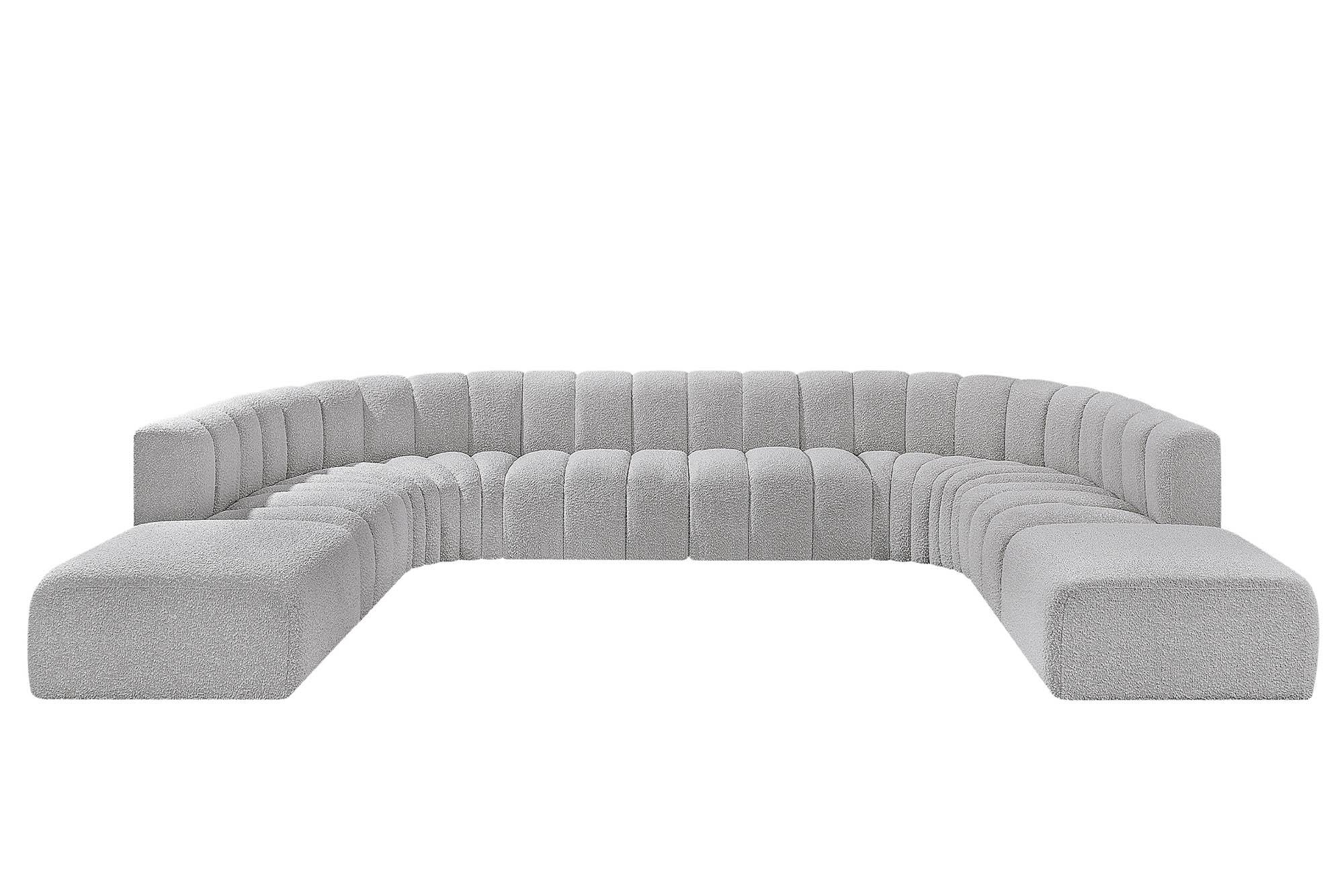 

        
Meridian Furniture ARC 102Grey-S10A Modular Sectional Sofa Gray Boucle 094308298344
