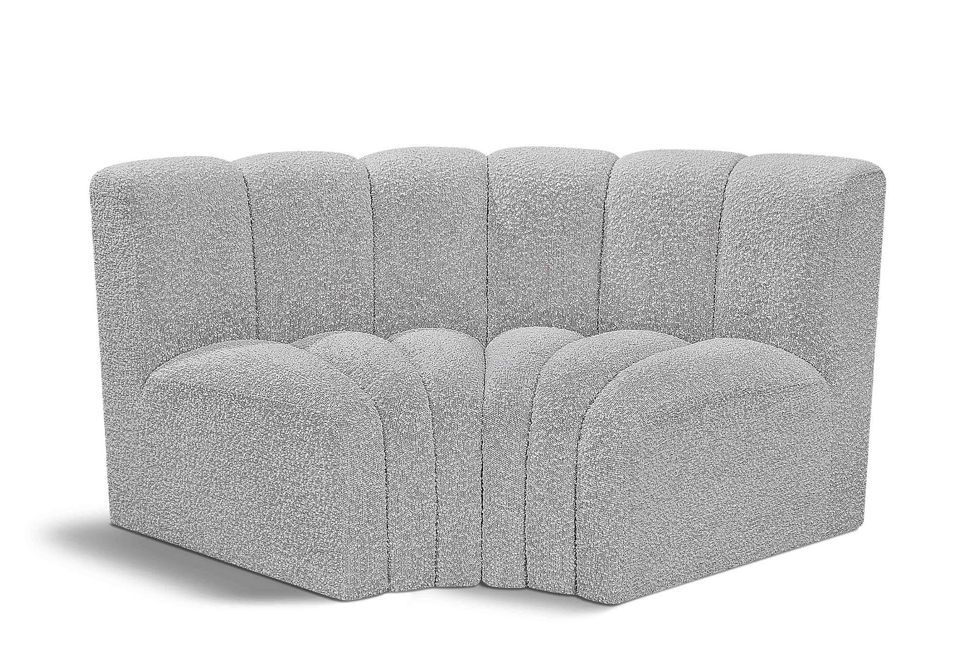 

    
Grey Boucle Channel Tufted Modular Sectional ARC 102Grey-S2B Meridian Modern
