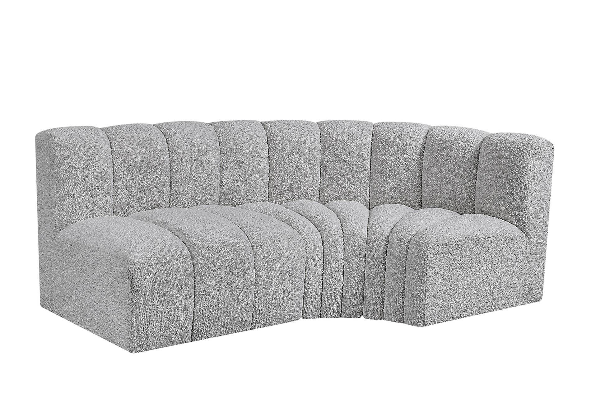 

    
Grey Boucle Channel Tufted Modular Sectional ARC 102Grey-S3A Meridian Modern
