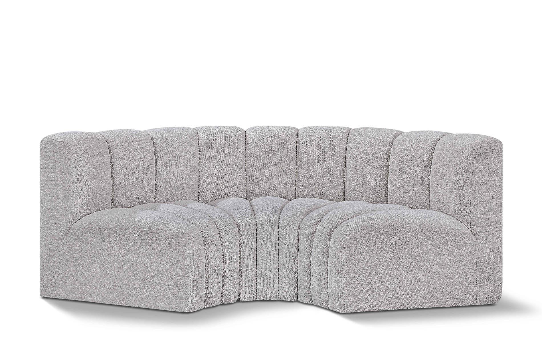 

    
Grey Boucle Channel Tufted Modular Sectional ARC 102Grey-S3C Meridian Modern

