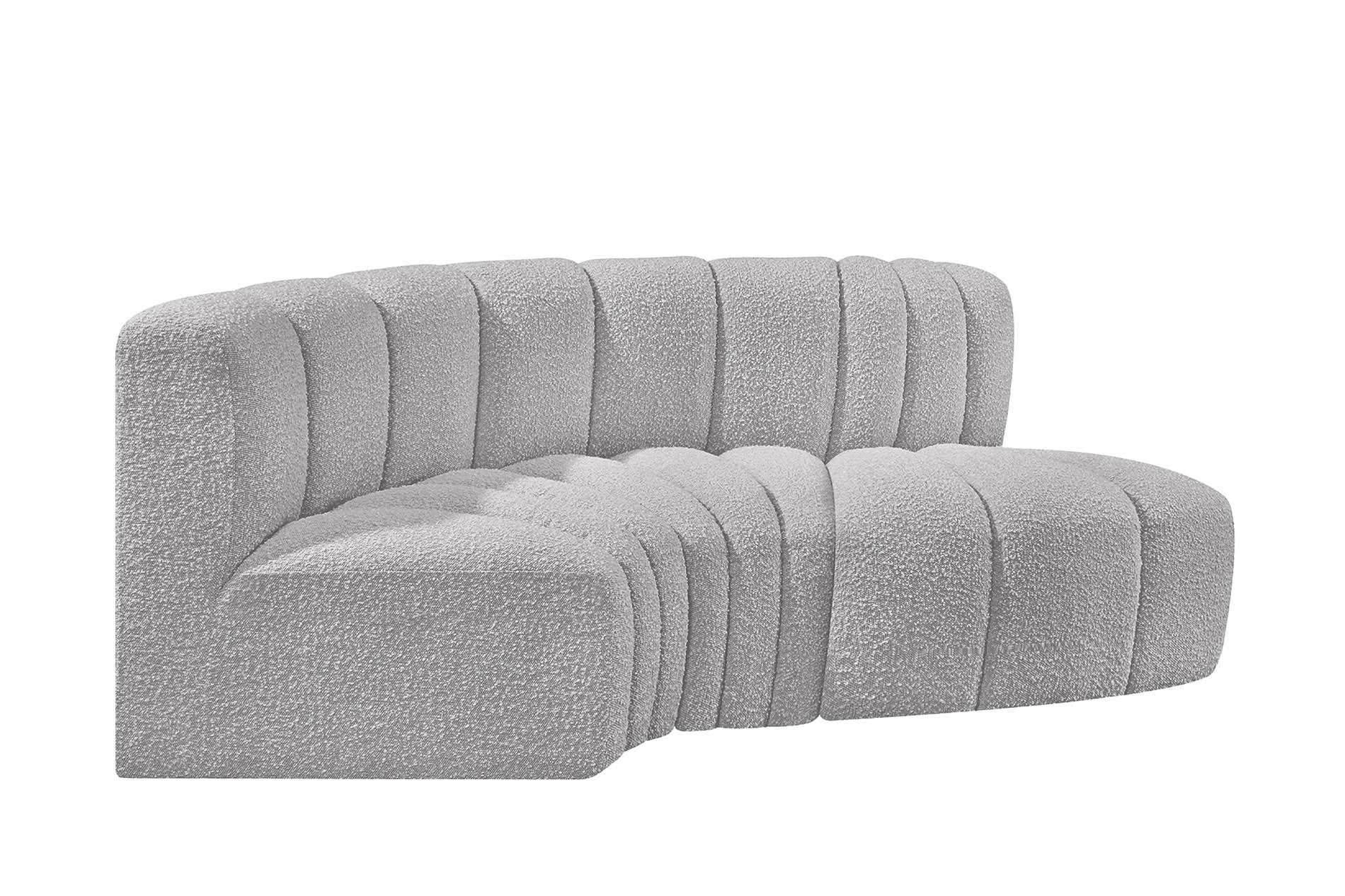 

    
Grey Boucle Channel Tufted Modular Sectional ARC 102Grey-S3D Meridian Modern

