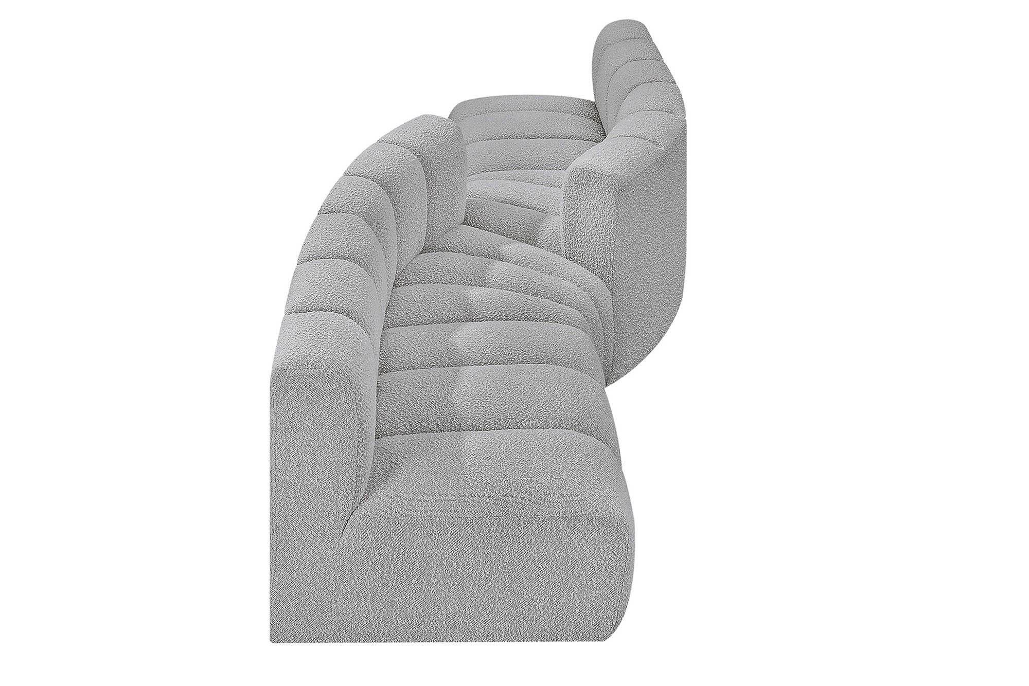 

        
Meridian Furniture ARC 102Grey-S4A Modular Sectional Sofa Gray Boucle 094308298139
