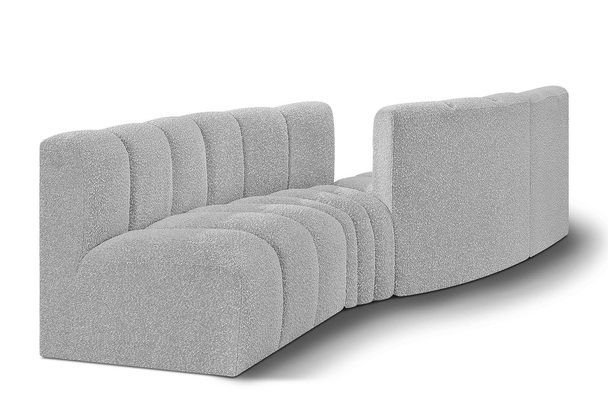 

    
Grey Boucle Channel Tufted Modular Sectional ARC 102Grey-S4A Meridian Modern
