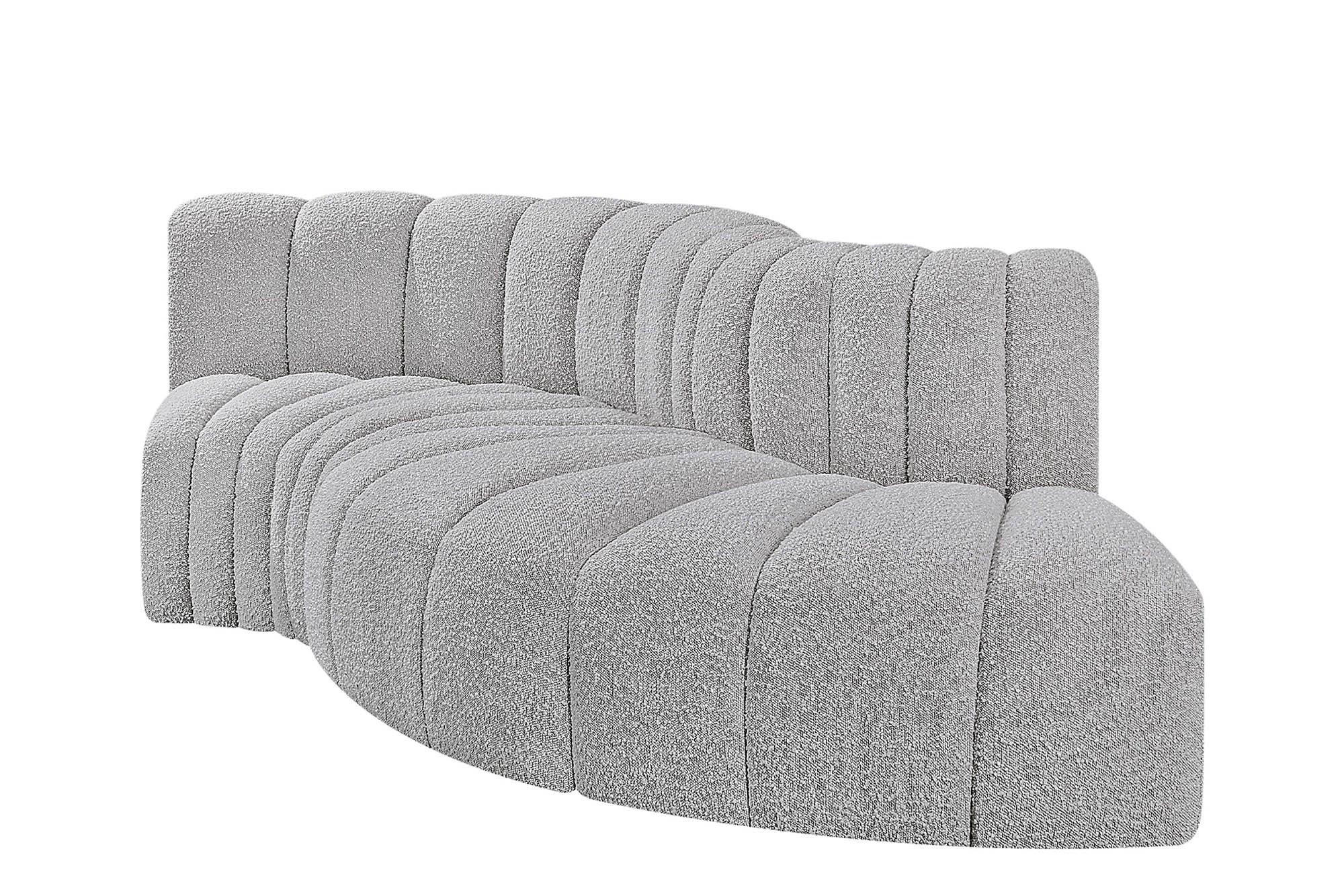 

        
Meridian Furniture ARC 102Grey-S4D Modular Sectional Sofa Gray Boucle 094308298160
