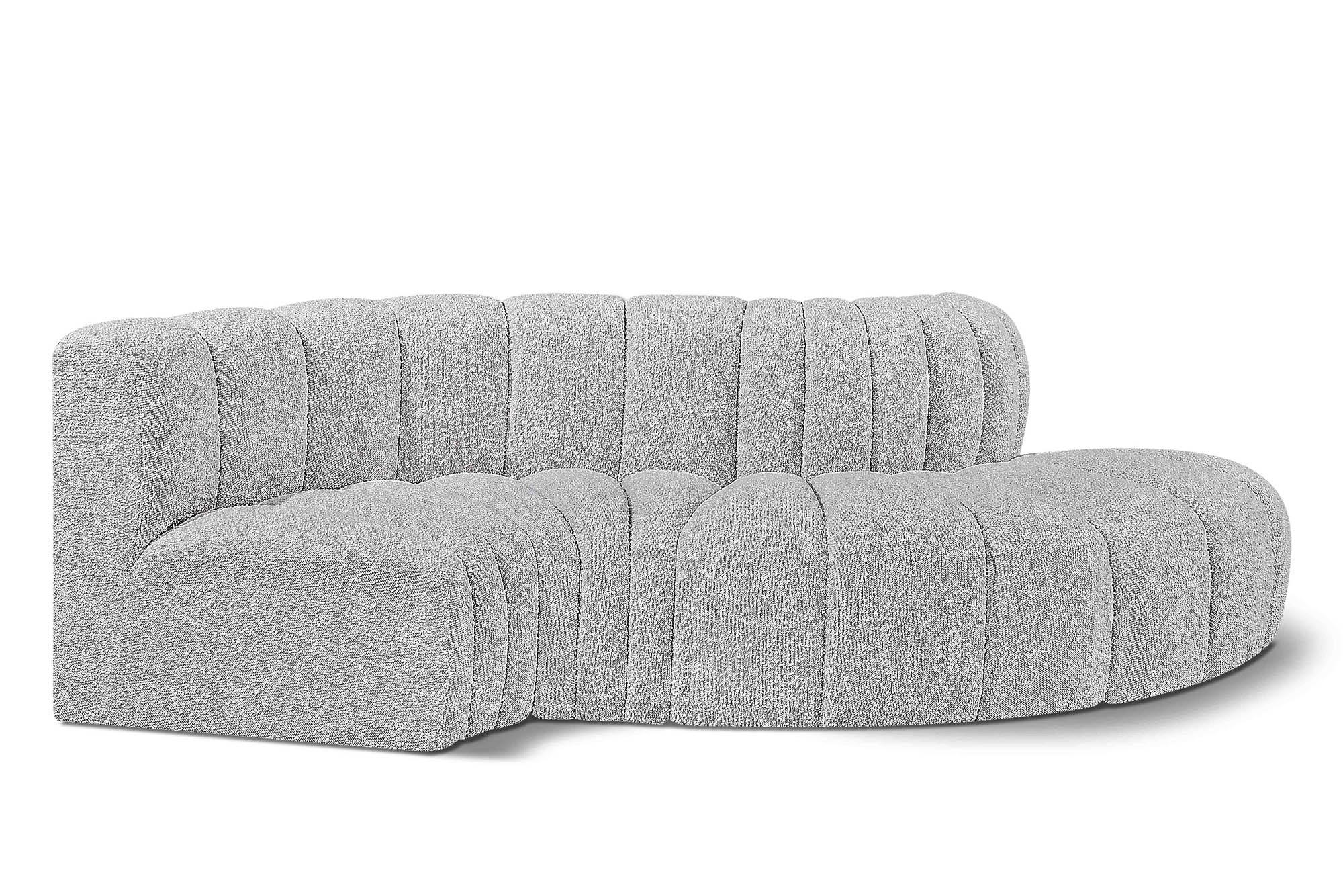 

    
Grey Boucle Channel Tufted Modular Sectional ARC 102Grey-S4D Meridian Modern

