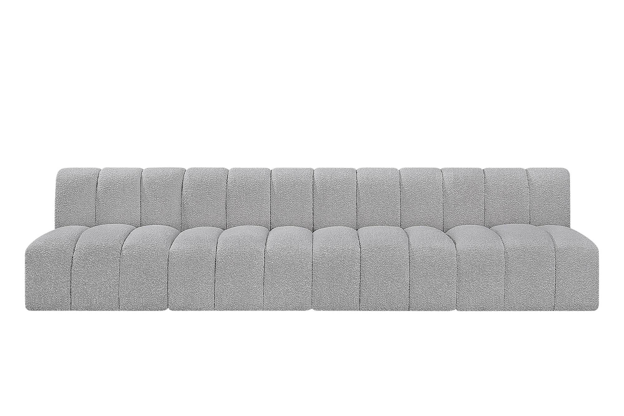 

        
Meridian Furniture ARC 102Grey-S4E Modular Sectional Sofa Gray Boucle 094308298177
