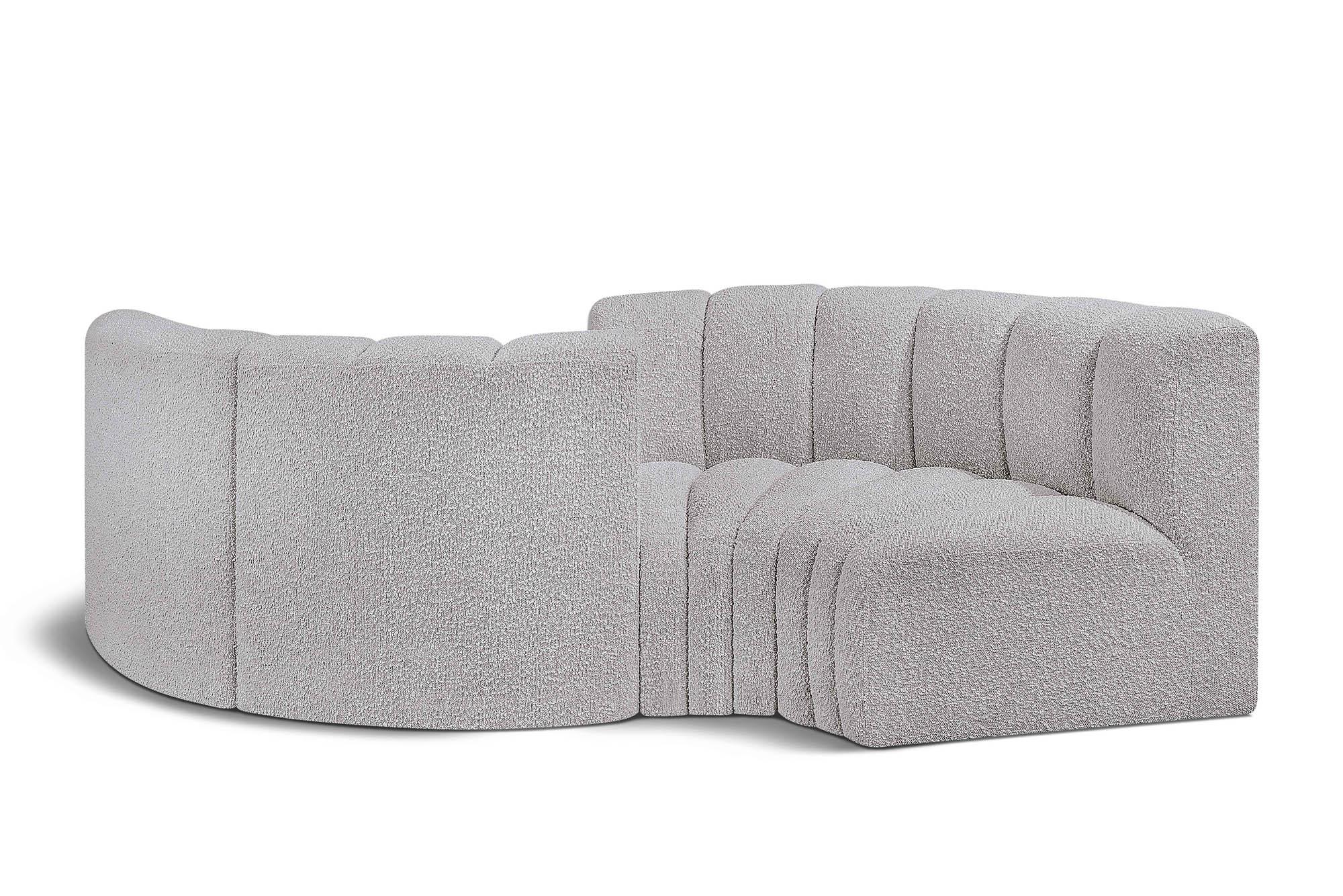 Contemporary, Modern Modular Sectional Sofa ARC 102Grey-S4F 102Grey-S4F in Gray 