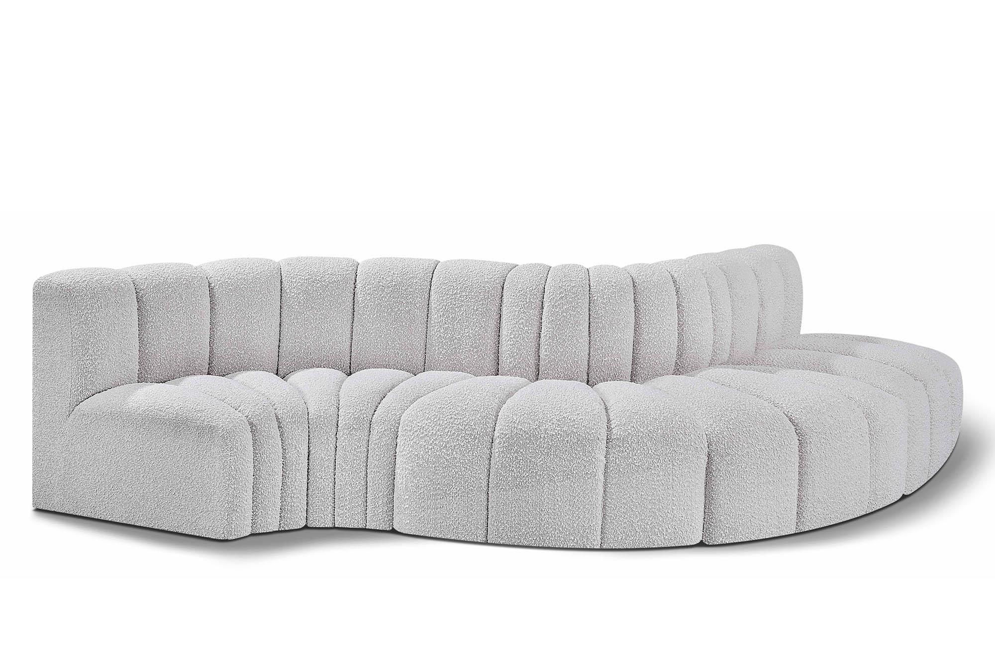 

    
Grey Boucle Channel Tufted Modular Sectional ARC 102Grey-S5B Meridian Modern
